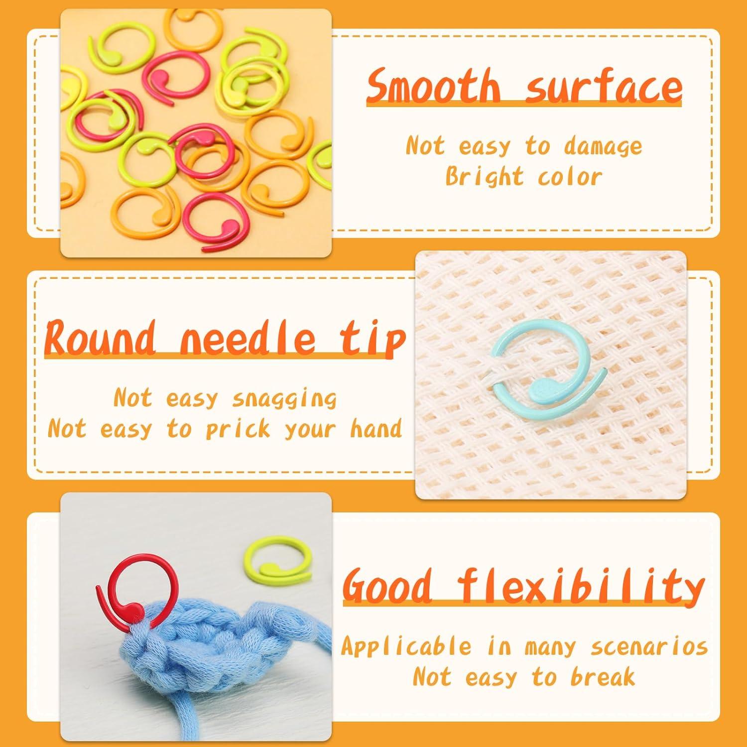 Marcadores de Puntos de Tejer Jmuiiu - 100pcs Metal Colorido