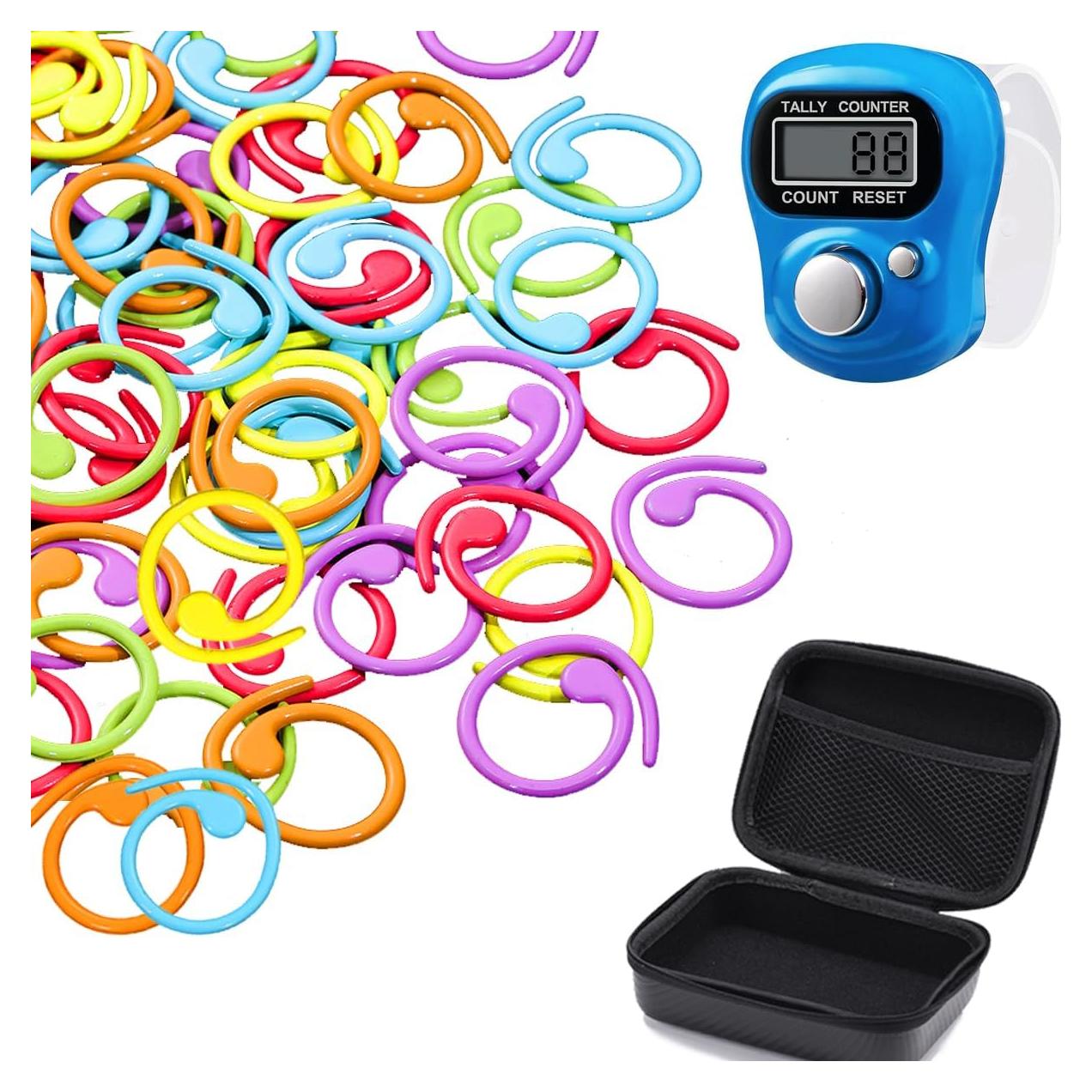 60 Marcadores de Puntos de Metal Tiazey para Tejer a Crochet