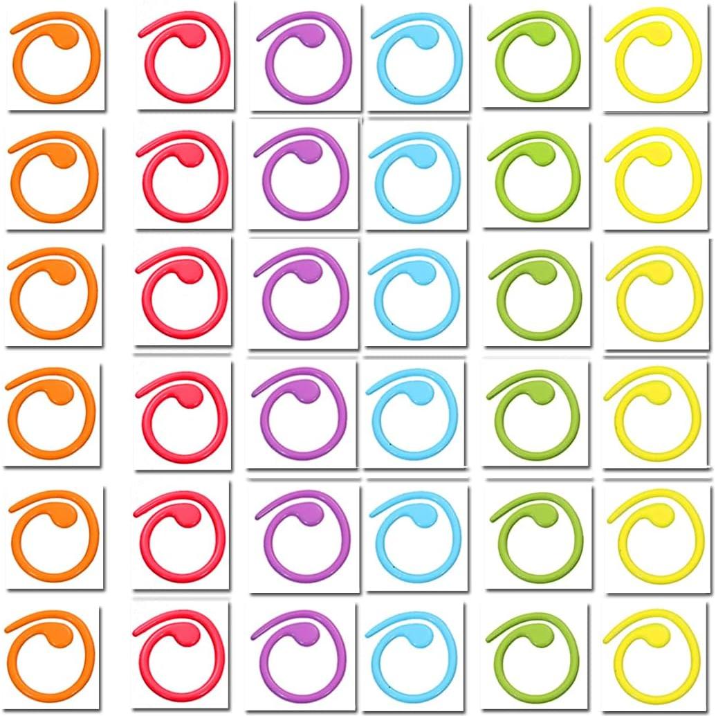 60 Marcadores de Puntos de Metal Tiazey para Tejer a Crochet