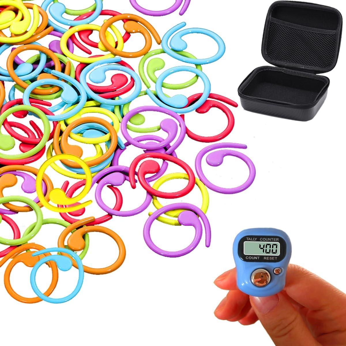 60 Marcadores de Puntos de Metal Tiazey para Tejer a Crochet