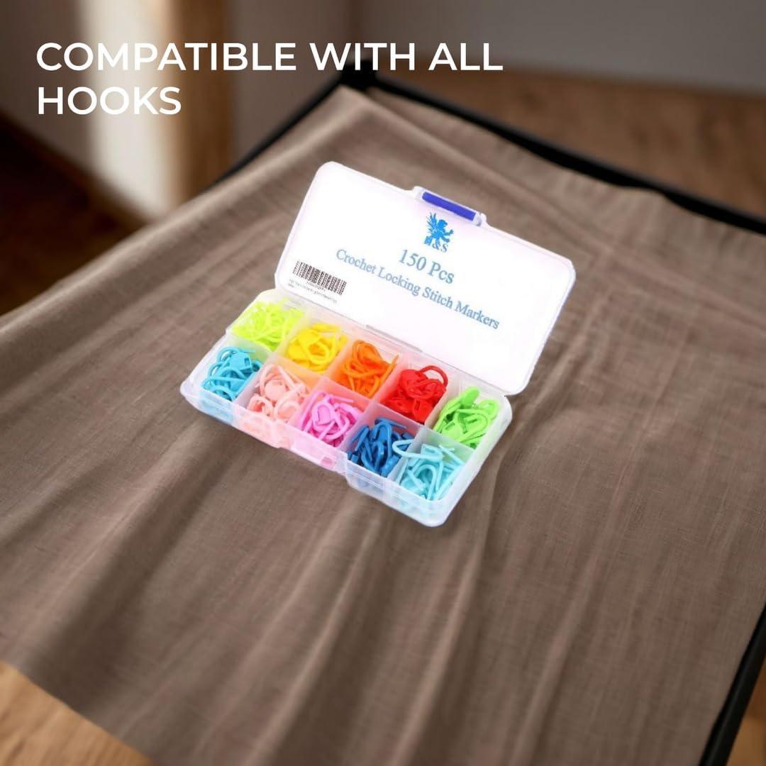 Set de 150 Marcadores de Puntos de Ganchillo H&S - Colores Vibrantes
