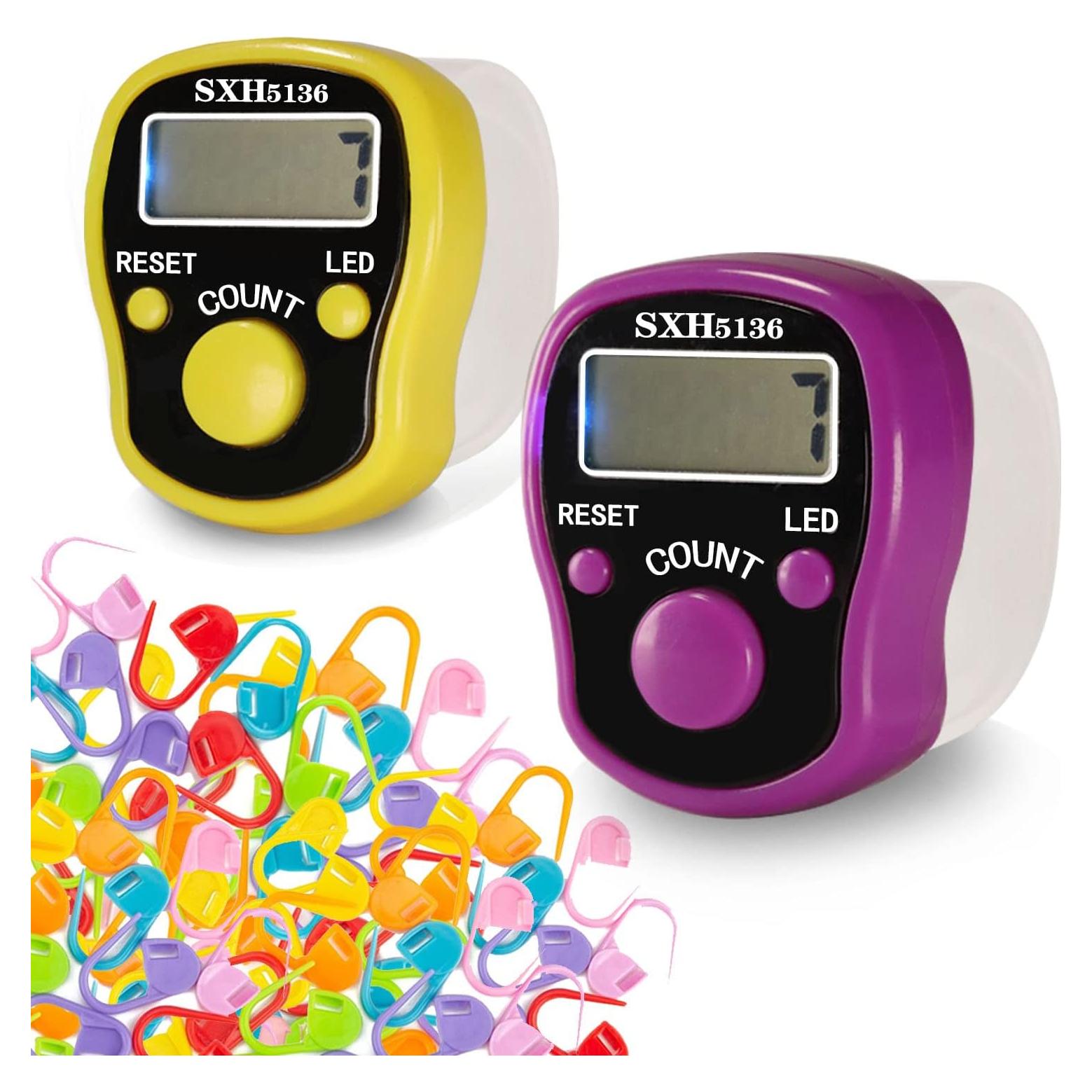 Contadores de Puntos Digitales ILouxNei 2 Pcs + 50 Marcadores