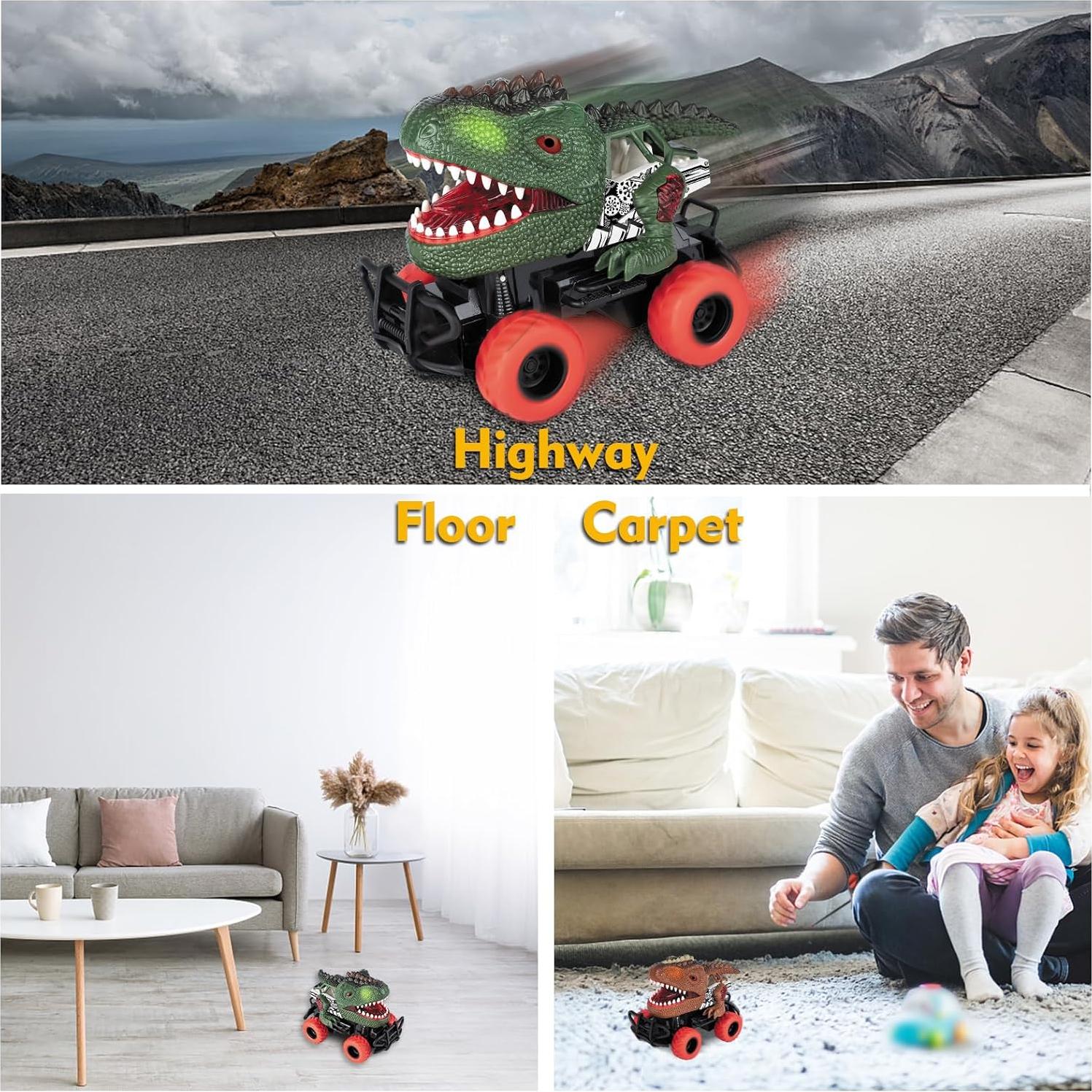 Coche RC Dinosaurio Delycazy 1/43 Verde para Niños 3-8 Años