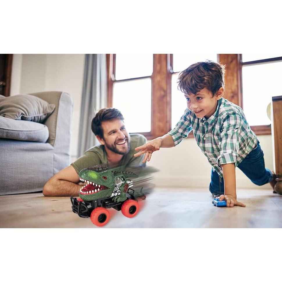 Coche RC Dinosaurio Delycazy 1/43 Verde para Niños 3-8 Años