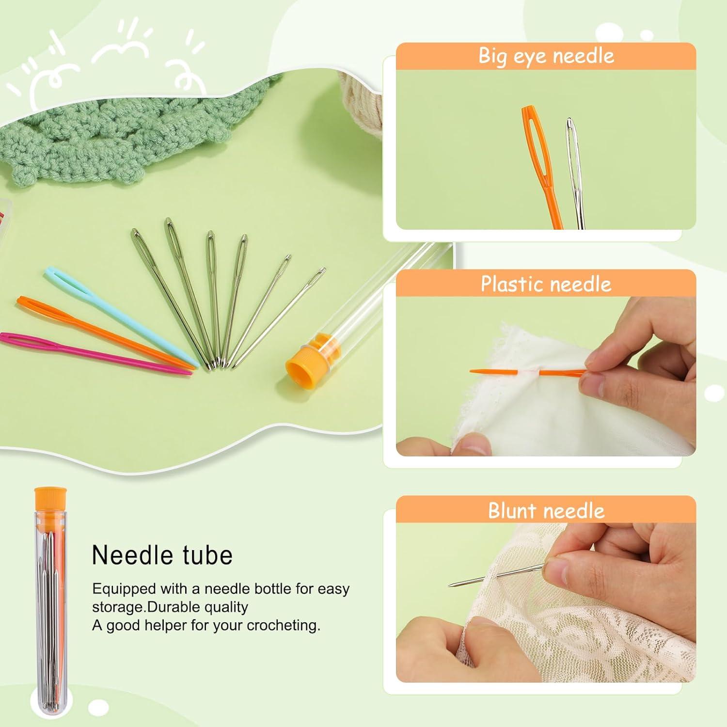 Kit de Costura LOKUNN 61 Pcs: Marcadores y Agujas de Ganchillo