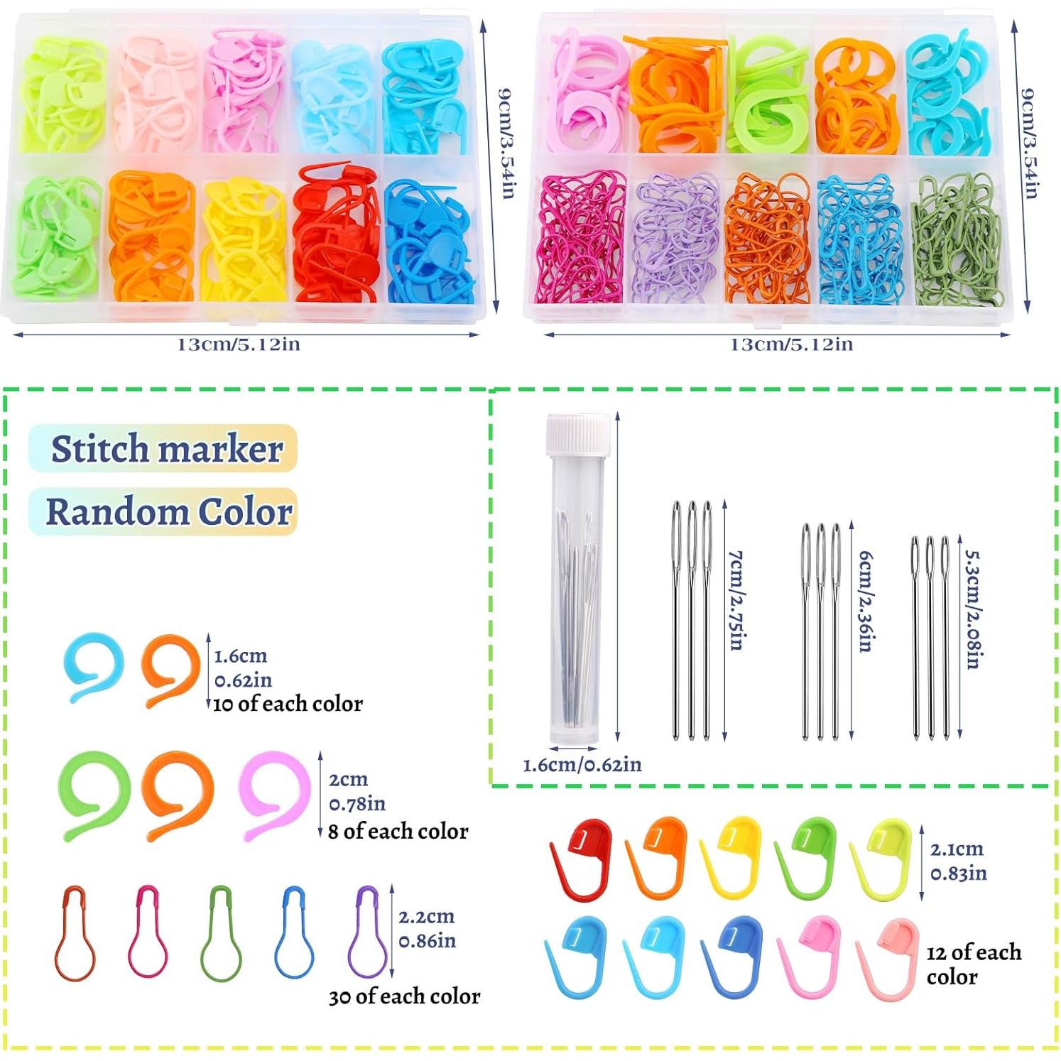 Kit de Marcadores de Puntos de Crochet Hssugi 326 Pcs Multicolor