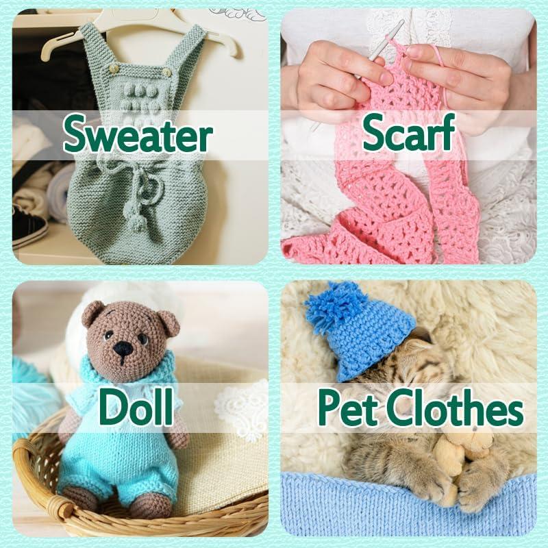 Conjunto de Ganchillos YAWIKO Ergonómicos 12 Tamaños 2-8mm