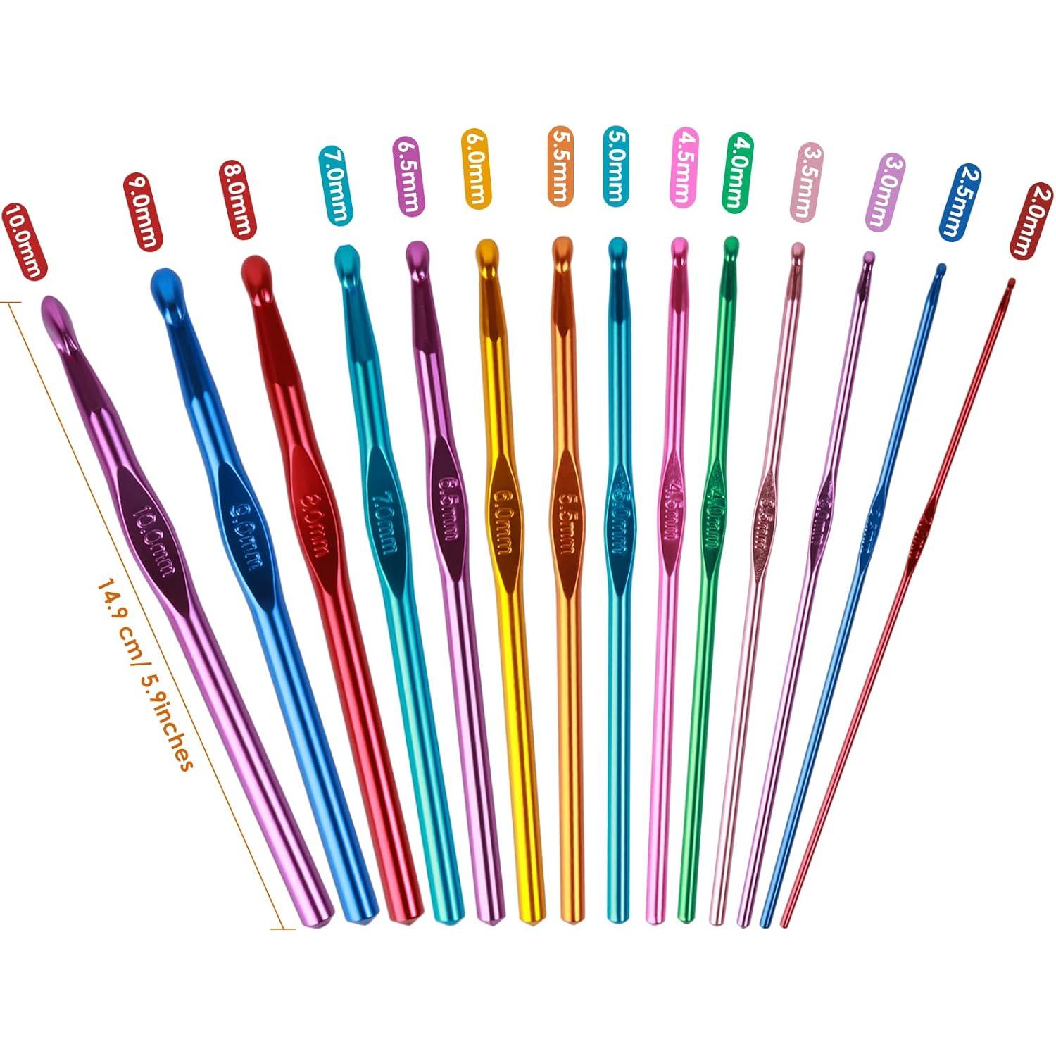 Juego de Ganchillos Hanmir 14 Piezas Aluminio Multicolor