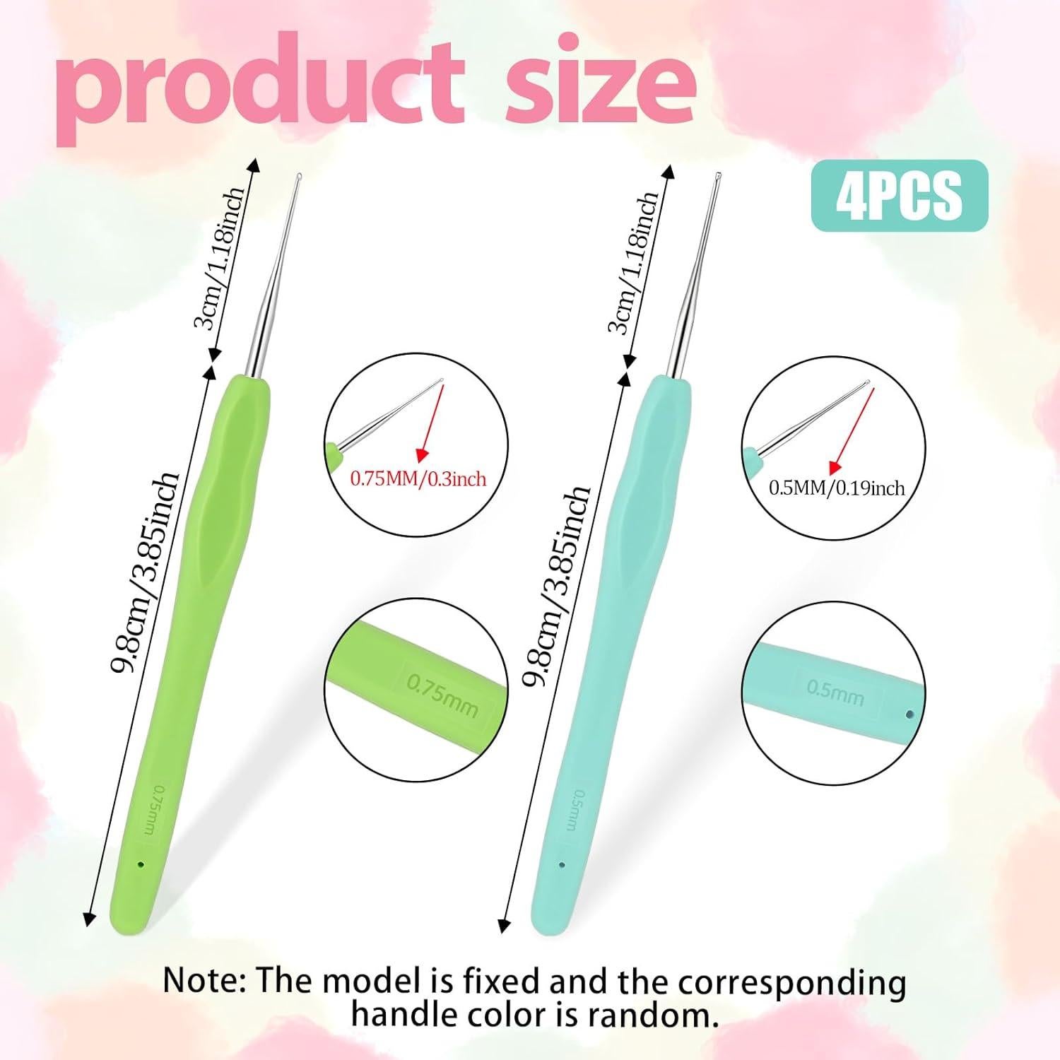 Juego de Ganchillos para Dreadlocks 0.5mm y 0.75mm Xthrotsenk