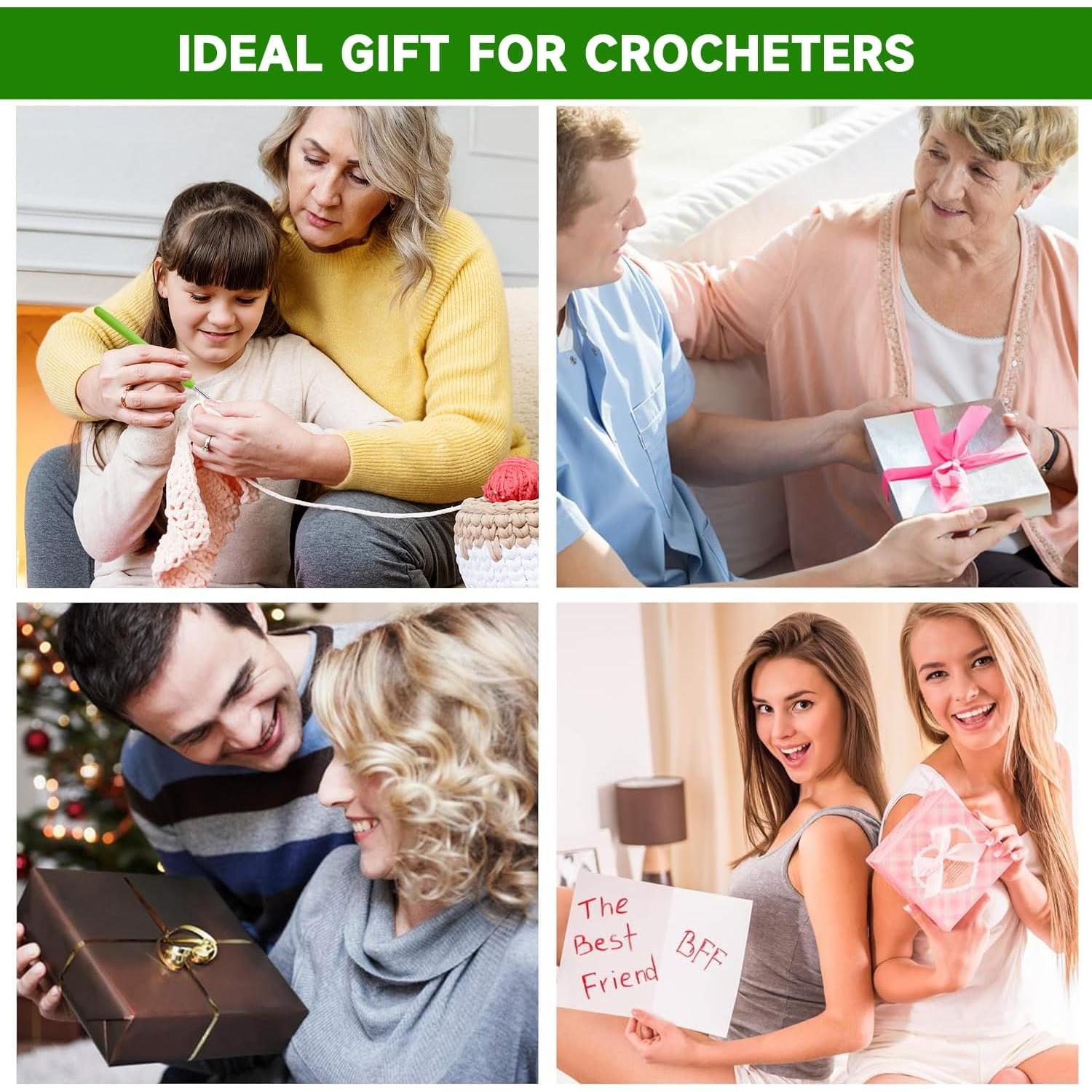 Kit de Ganchillos Ergonomicos Inscraft 67 Pcs con Estuche