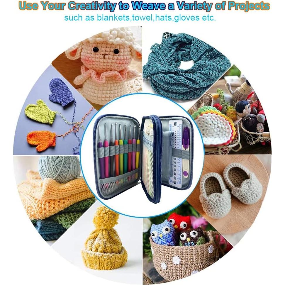 Kit de Crochet Completo Mdoker 100 Piezas Ergonomico Verde