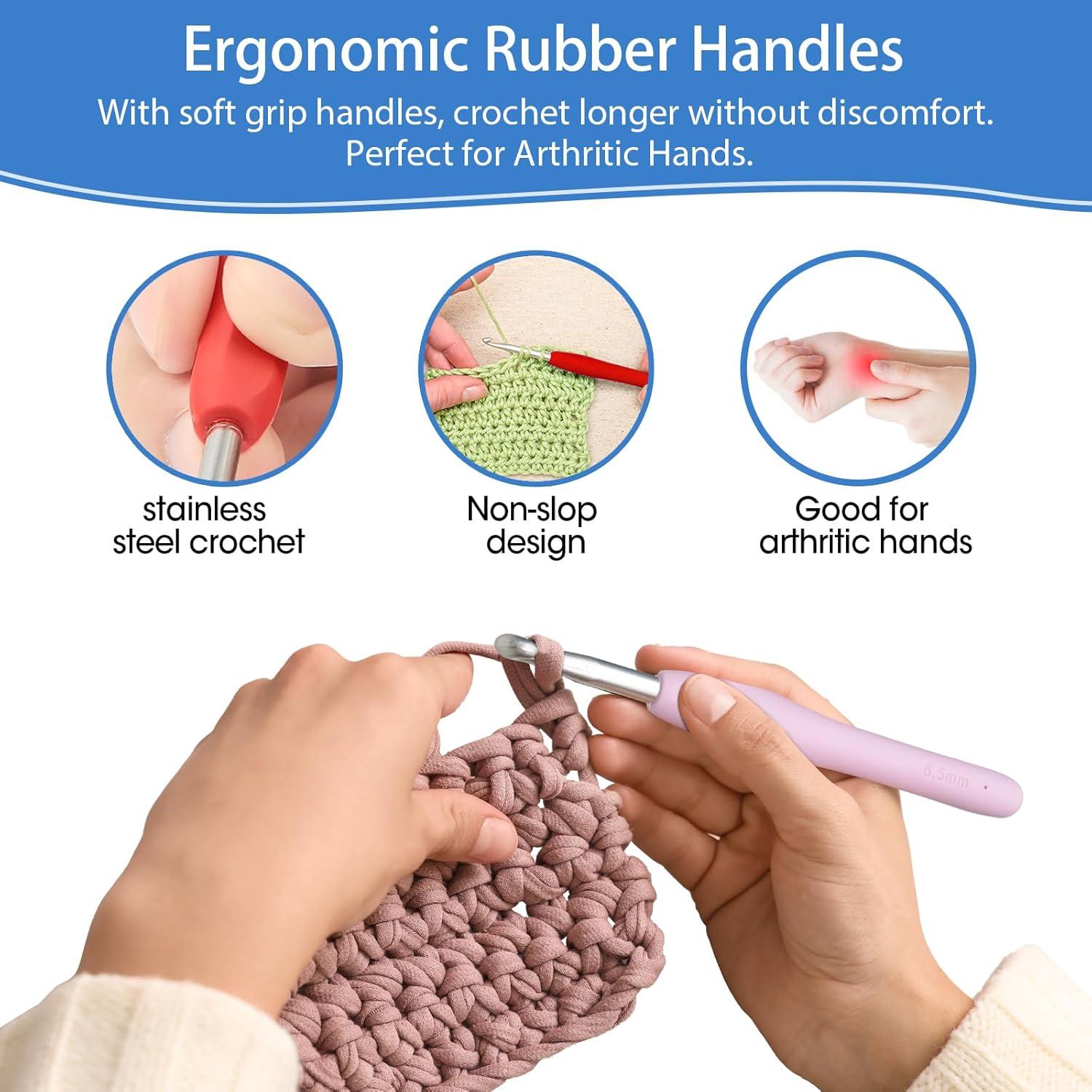 Conjunto de Ganchos de Crochet RealPlus 44 Piezas Ergonómicos