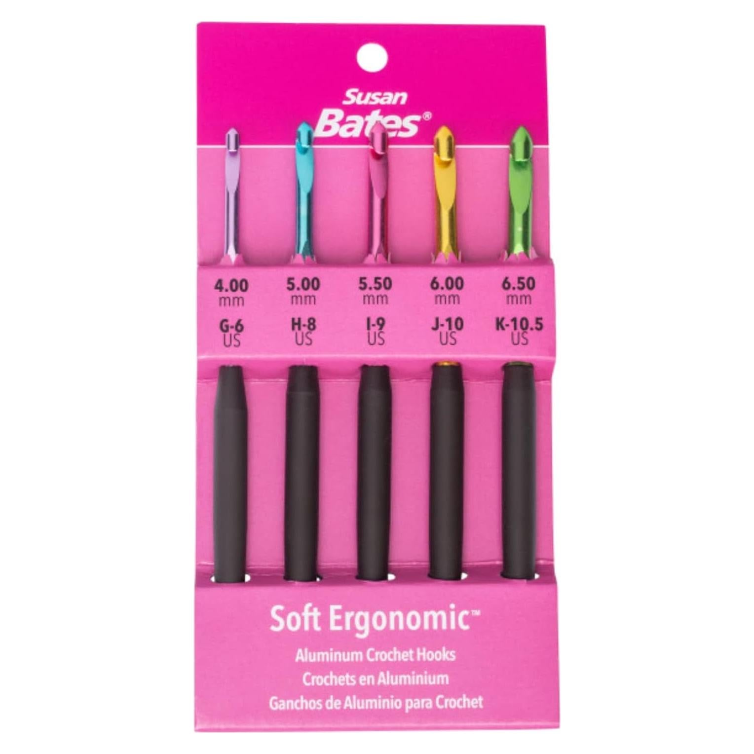 Conjunto de Ganchillos Ergonomicos Susan Bates 5 Piezas 4mm a 6.5mm