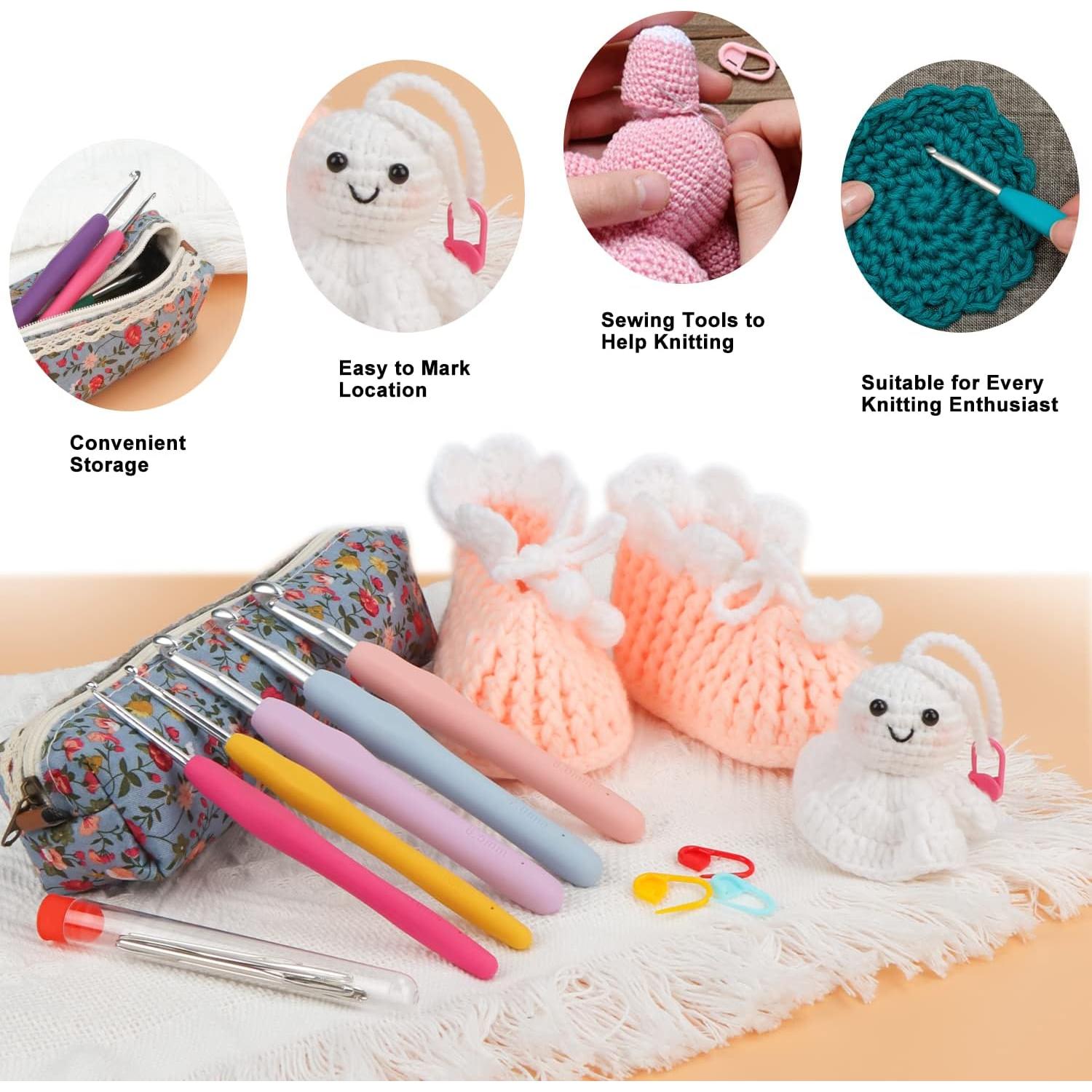 Conjunto de Ganchillos OWill 14 Piezas Ergonómicos Multicolor