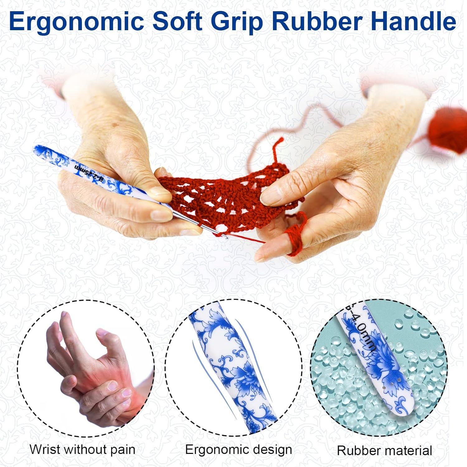 Conjunto de Ganchos de Crochet BCMRUN 14 Tamaños Ergonomicos