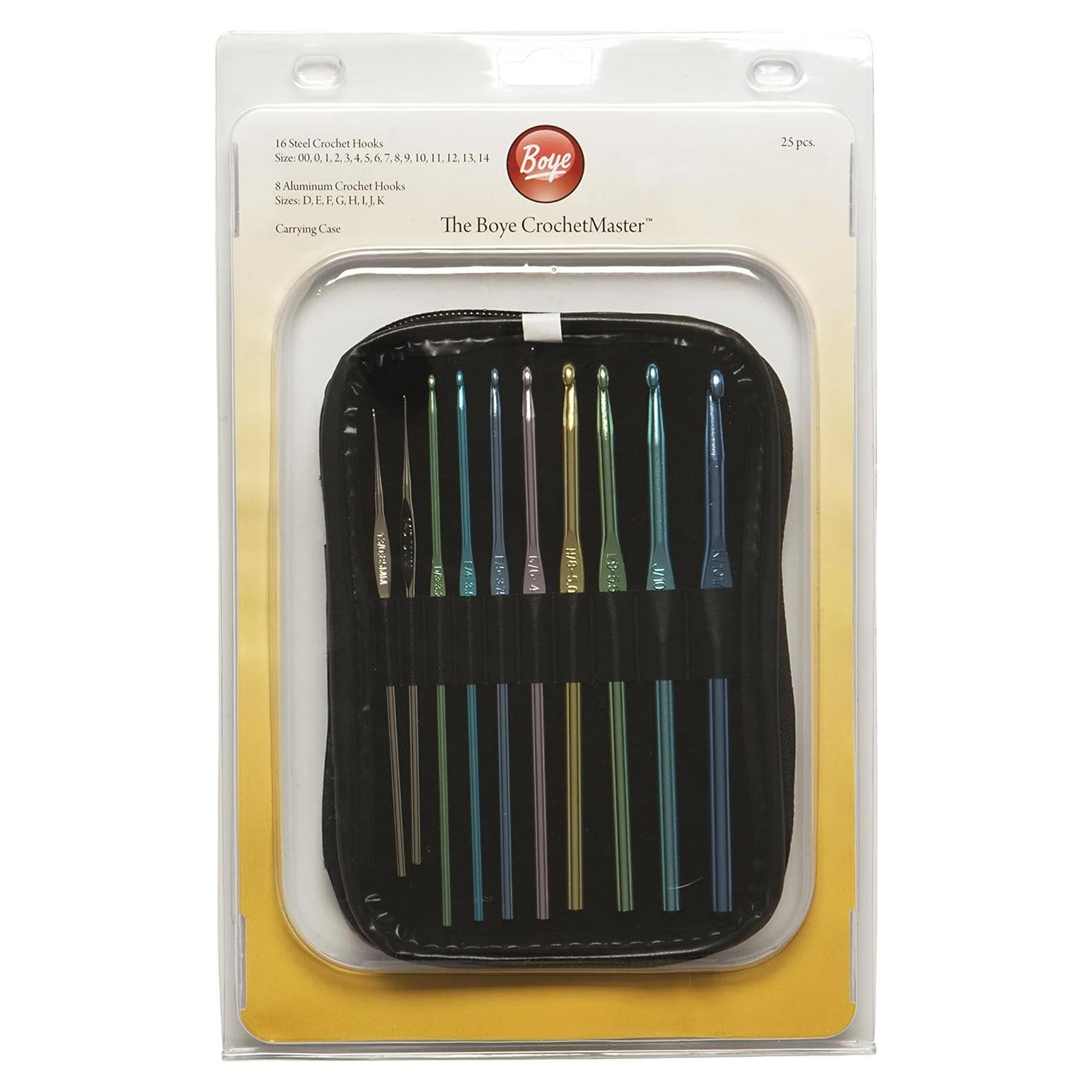 Juego de Ganchillos Boye Crochet Master - 24 Piezas con Estuche