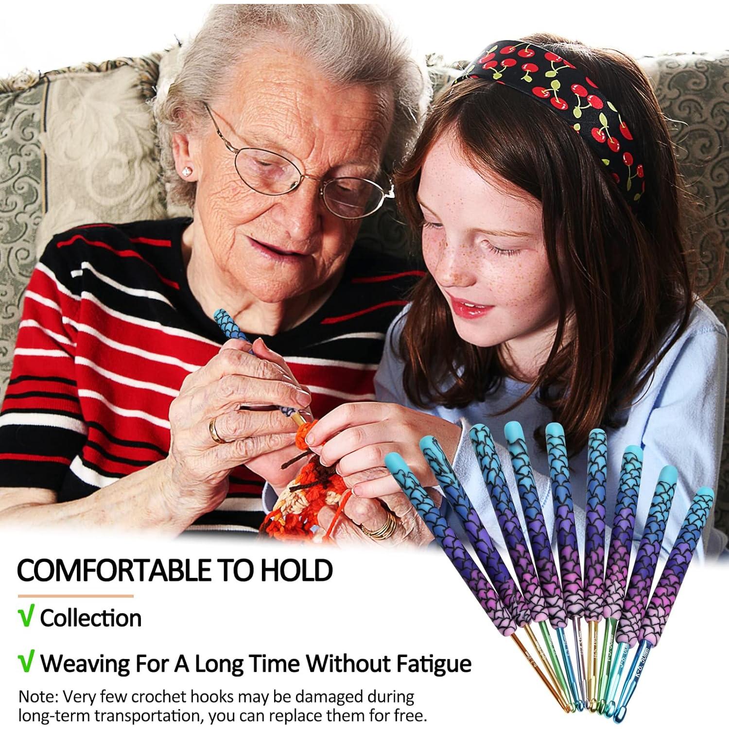 Set de Ganchos de Crochet Coopay, 9 Tamaños 2.25-6.5mm