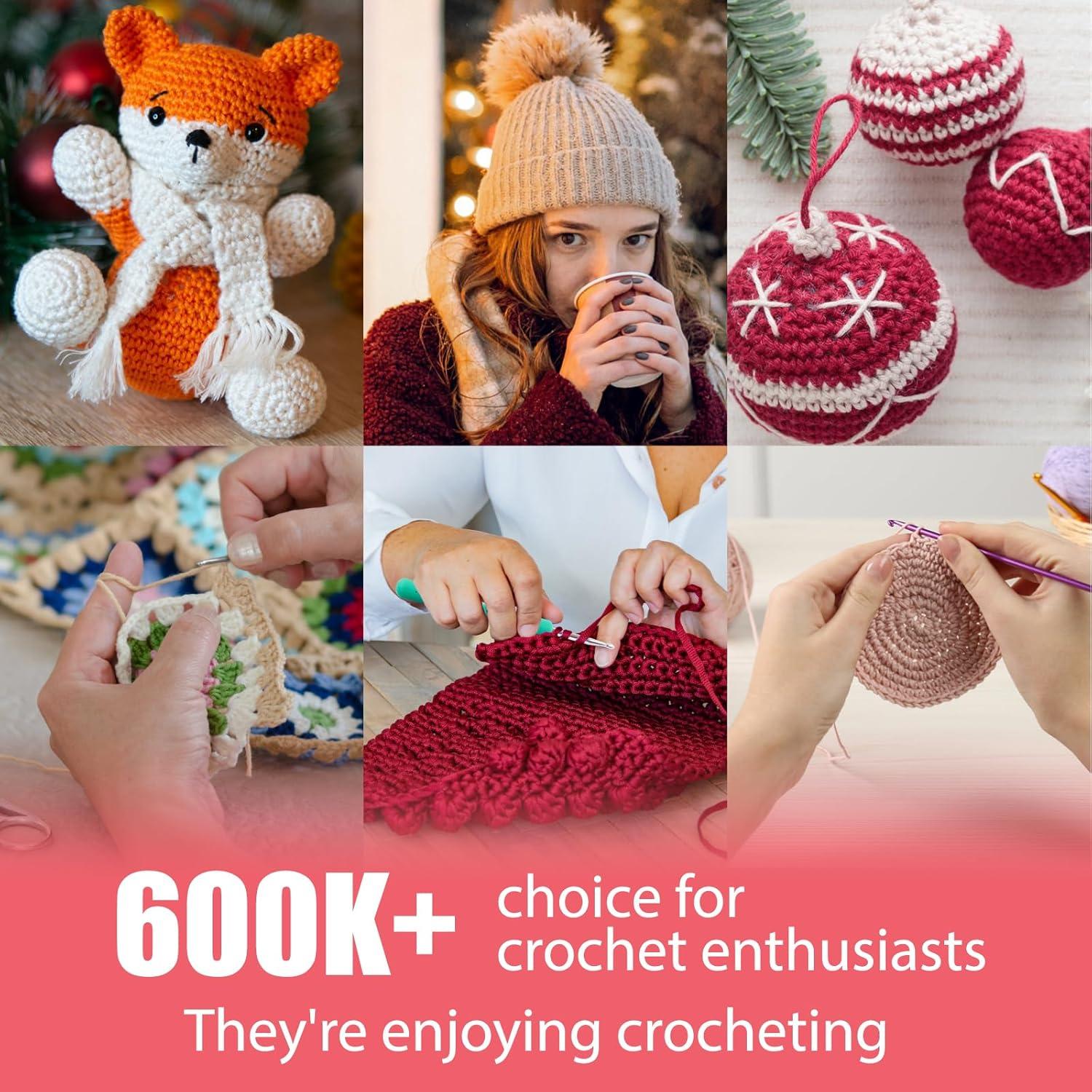 Kit de Ganchillos Katech 85 Piezas Ergonómico con Estuche