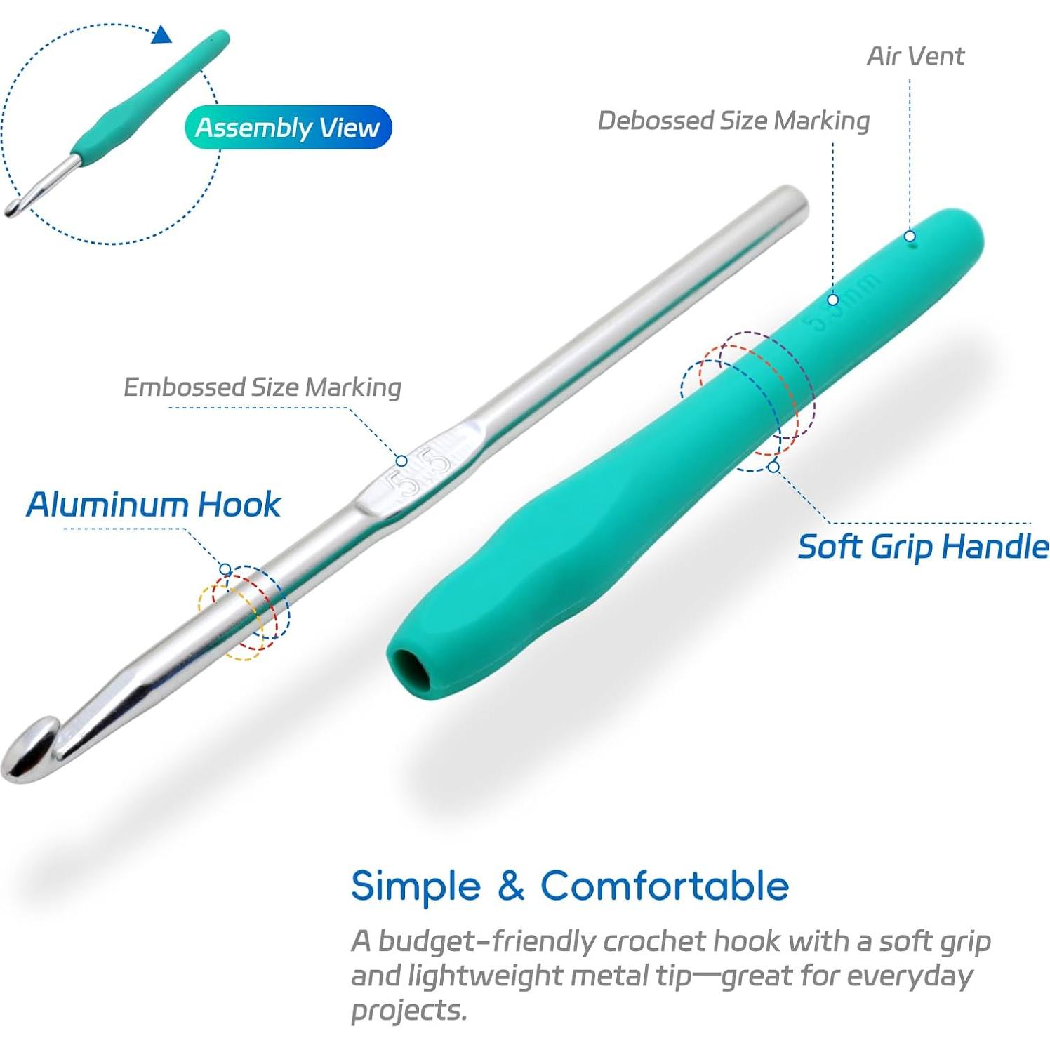 Juego de Ganchillos Ergonómicos Flickzo 9 Piezas 2-6mm