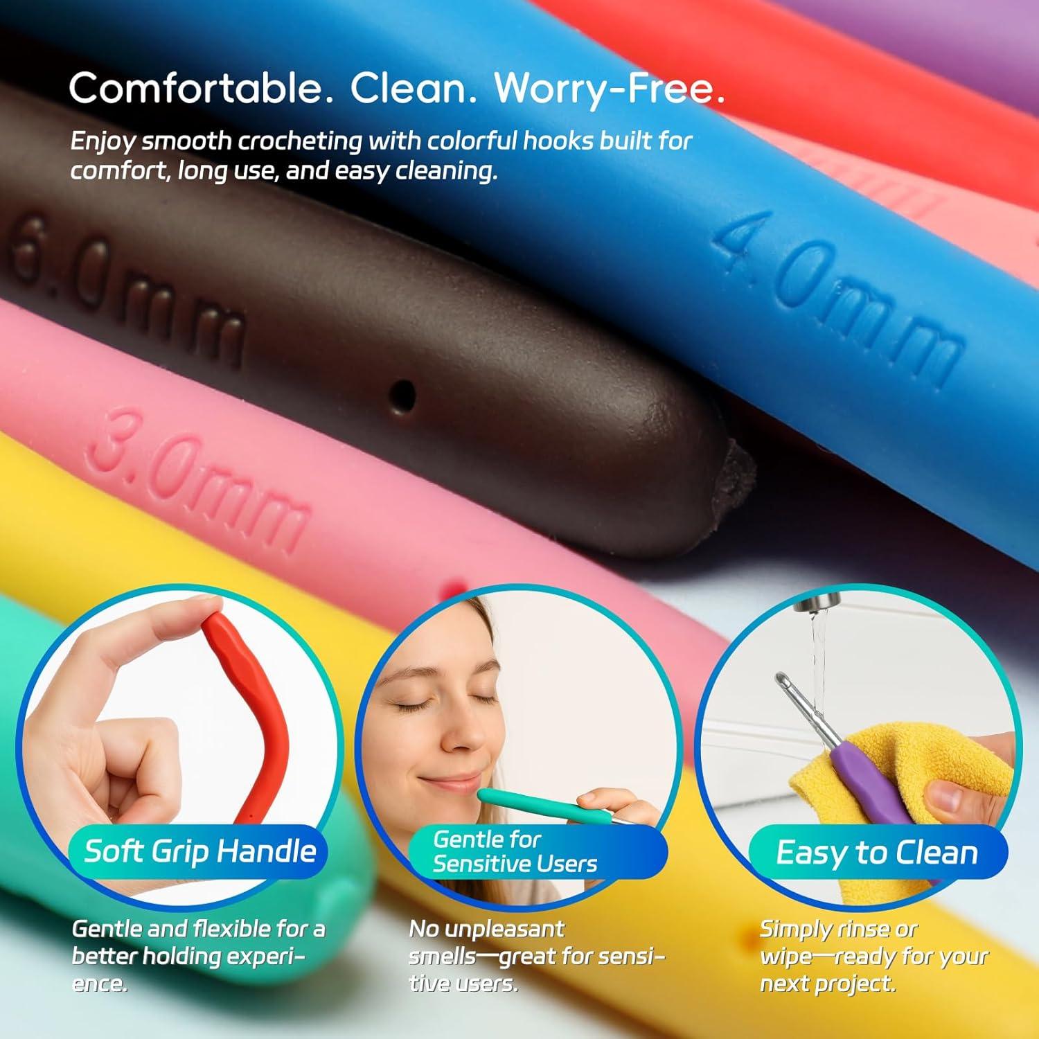 Juego de Ganchillos Ergonómicos Flickzo 9 Piezas 2-6mm