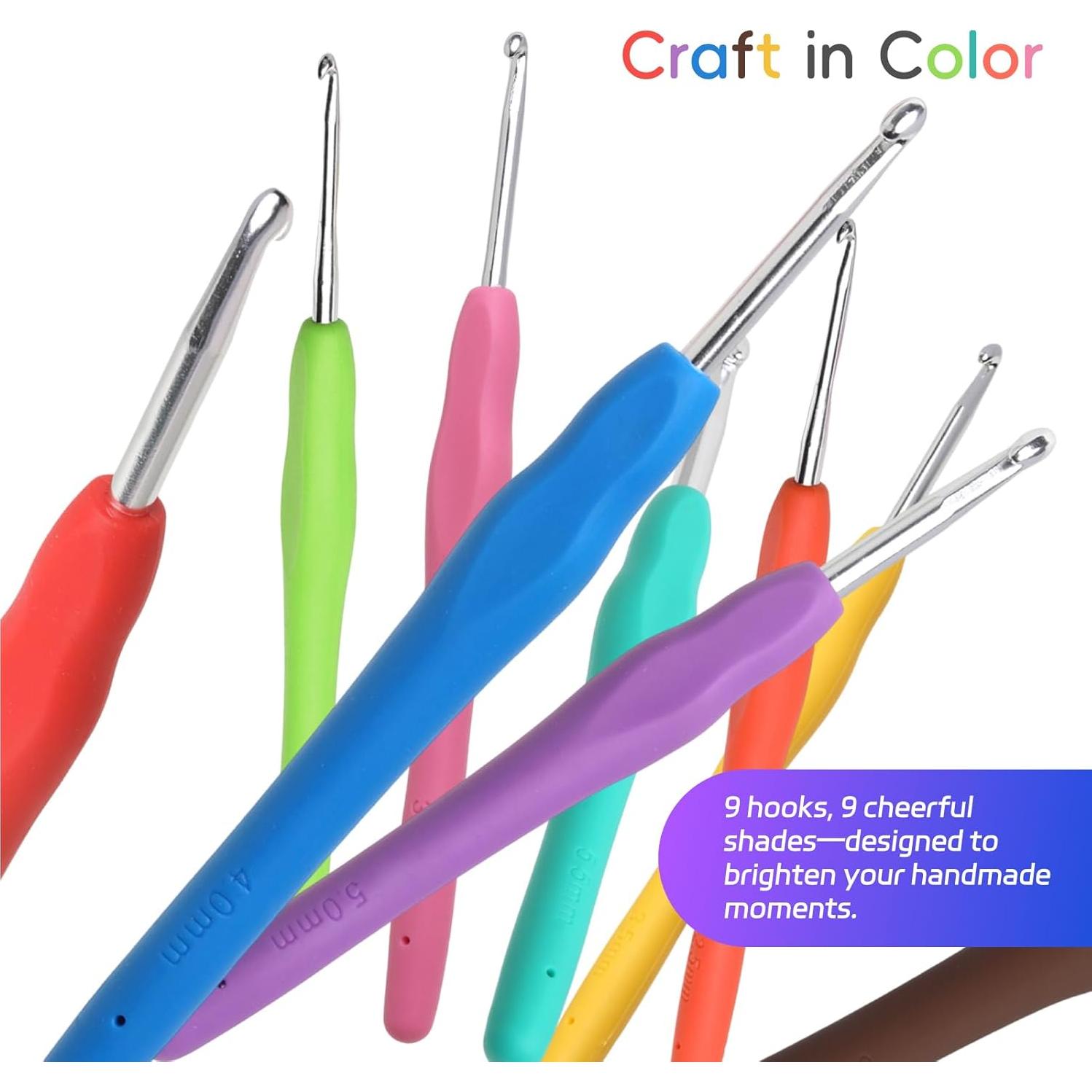 Juego de Ganchillos Ergonómicos Flickzo 9 Piezas 2-6mm