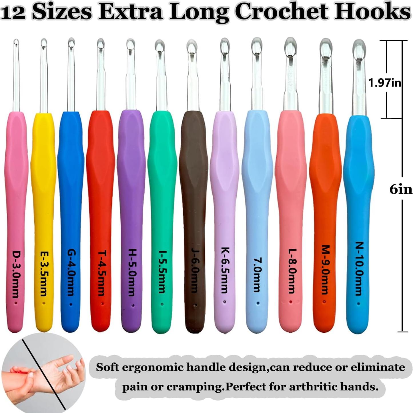 Set de Ganchillos Ergonómicos Hobekoee 22 Tamaños 0.5-10mm