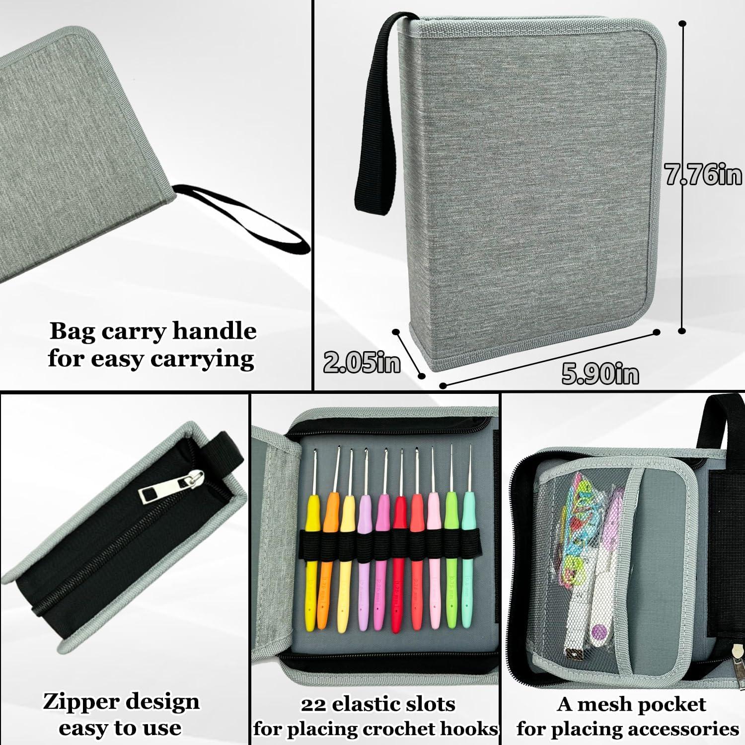 Set de Ganchillos Ergonómicos Hobekoee 22 Tamaños 0.5-10mm