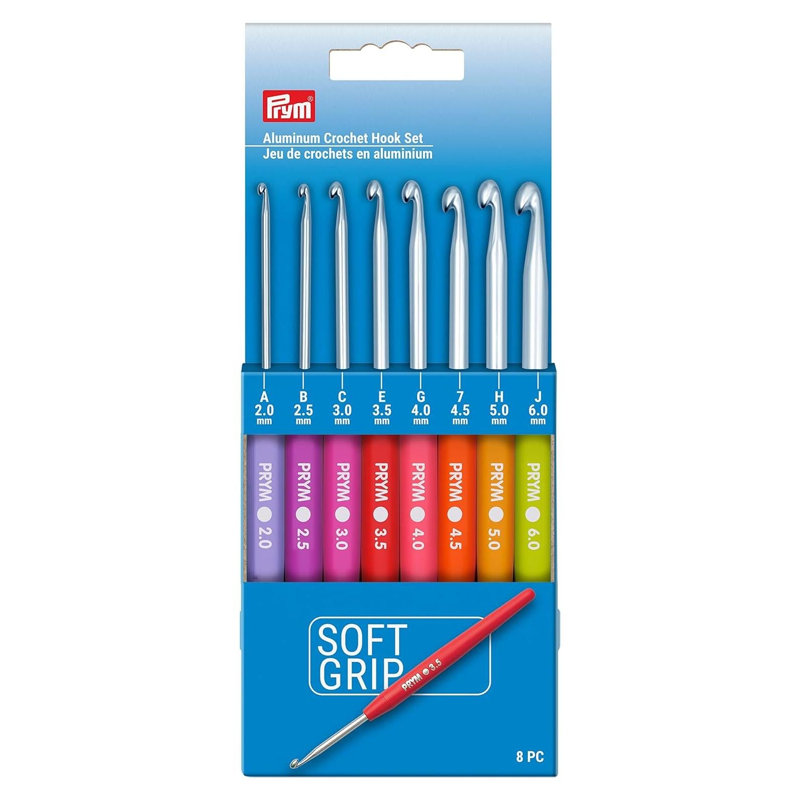 Juego de Ganchillos de Aluminio Prym 2-6mm 8 Piezas Multicolor