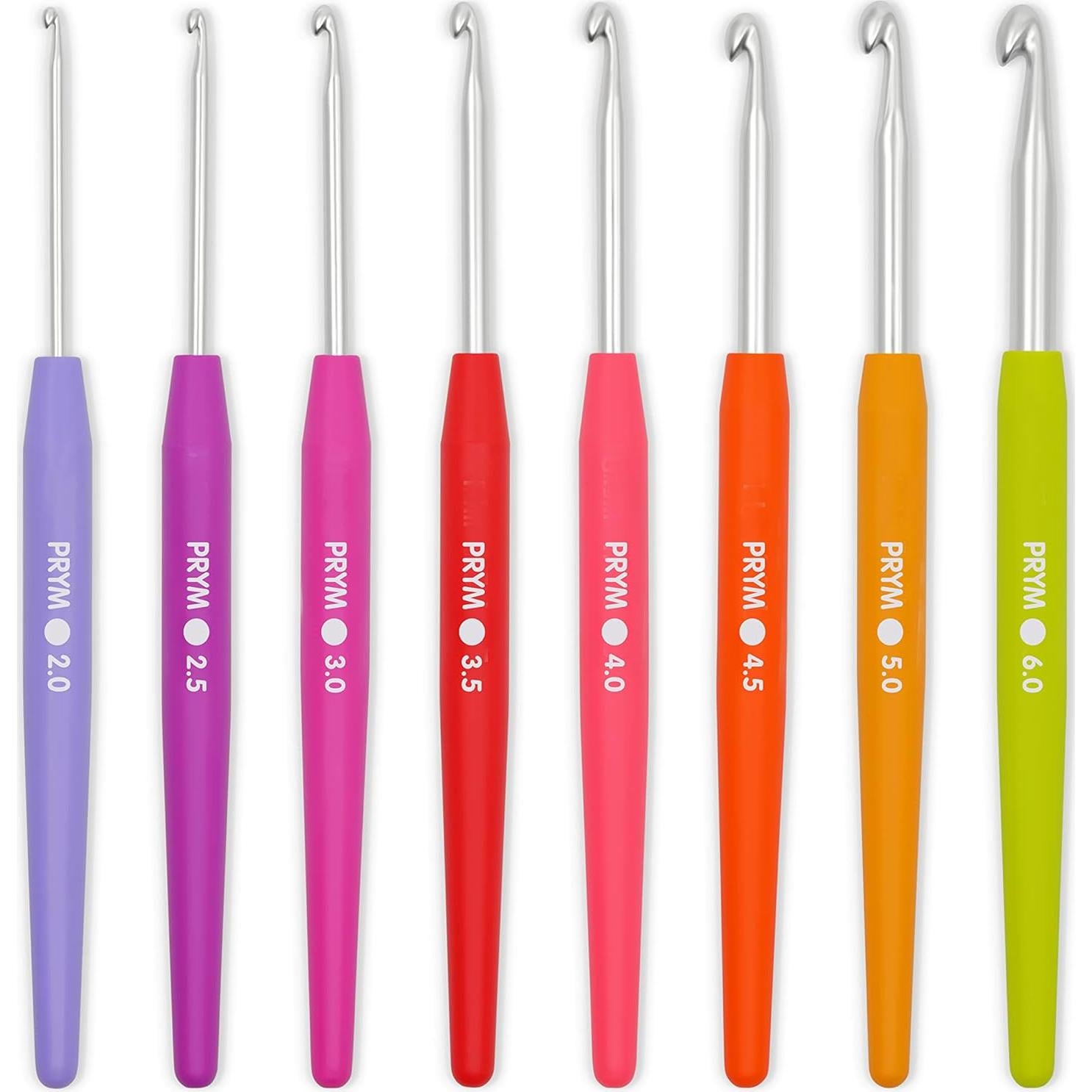 Juego de Ganchillos de Aluminio Prym 2-6mm 8 Piezas Multicolor
