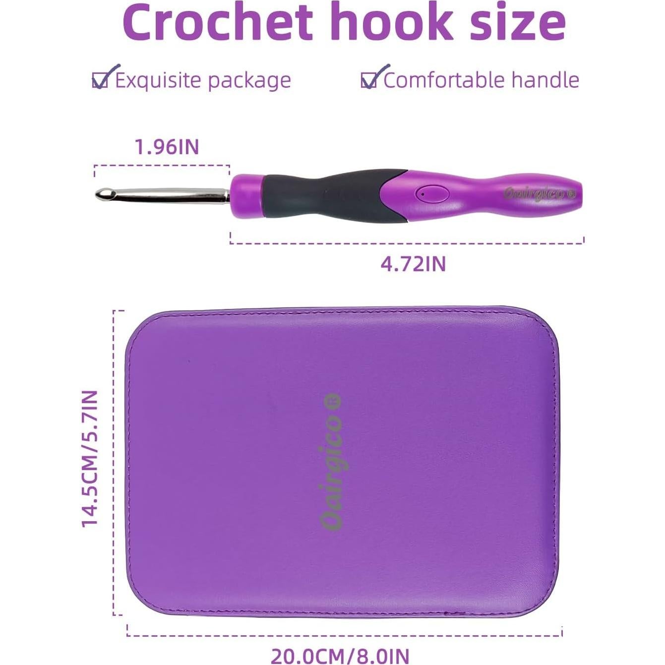 Juego de Ganchillos Iluminados Bybykoi 18 Tamaños 2.0-14.0mm