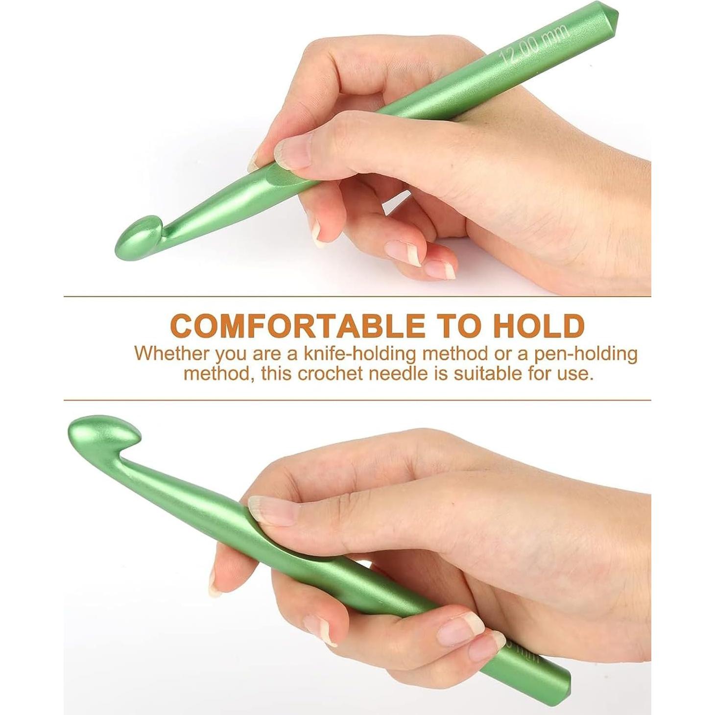 Juego de Ganchillos de Aluminio Aeelike - 7 Piezas 6.5mm a 15mm