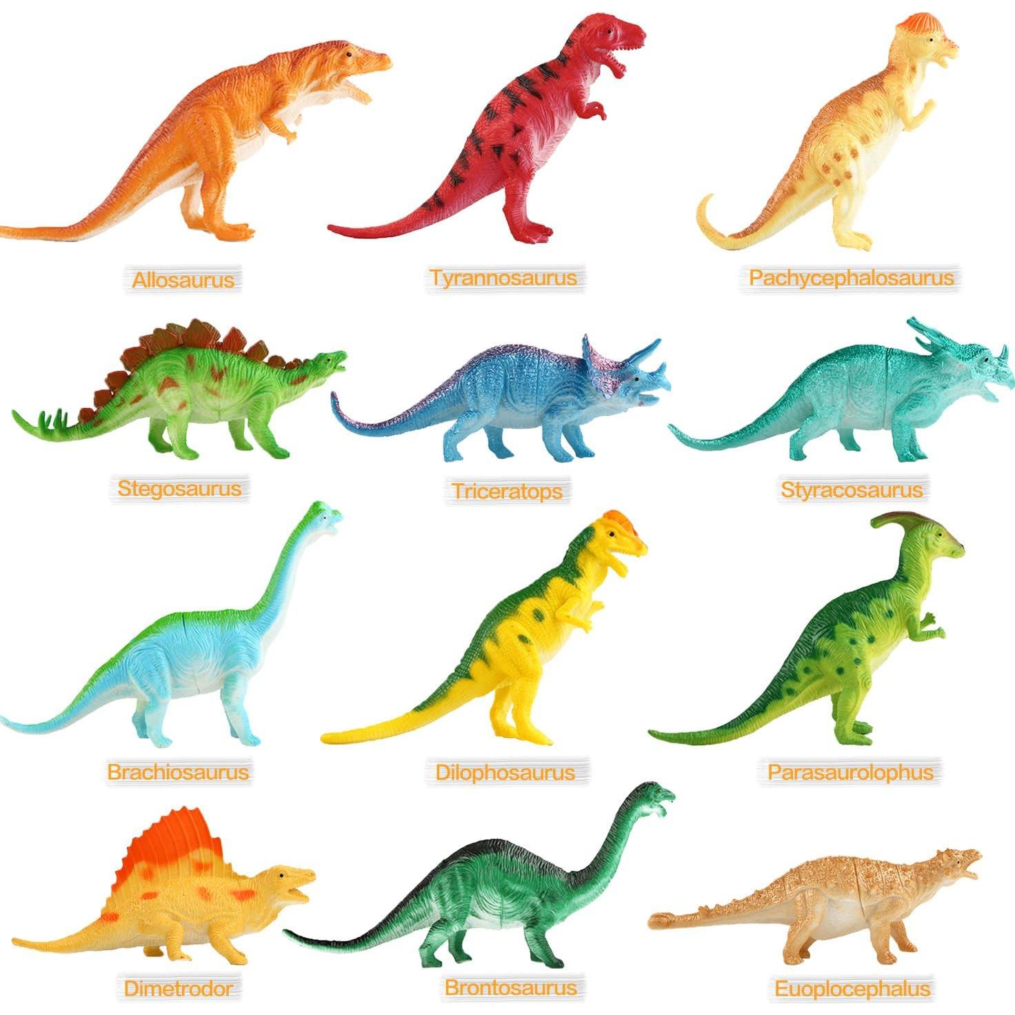 Set de Dinosaurios Jumbo Yeonha Toys 12 Piezas 17 cm