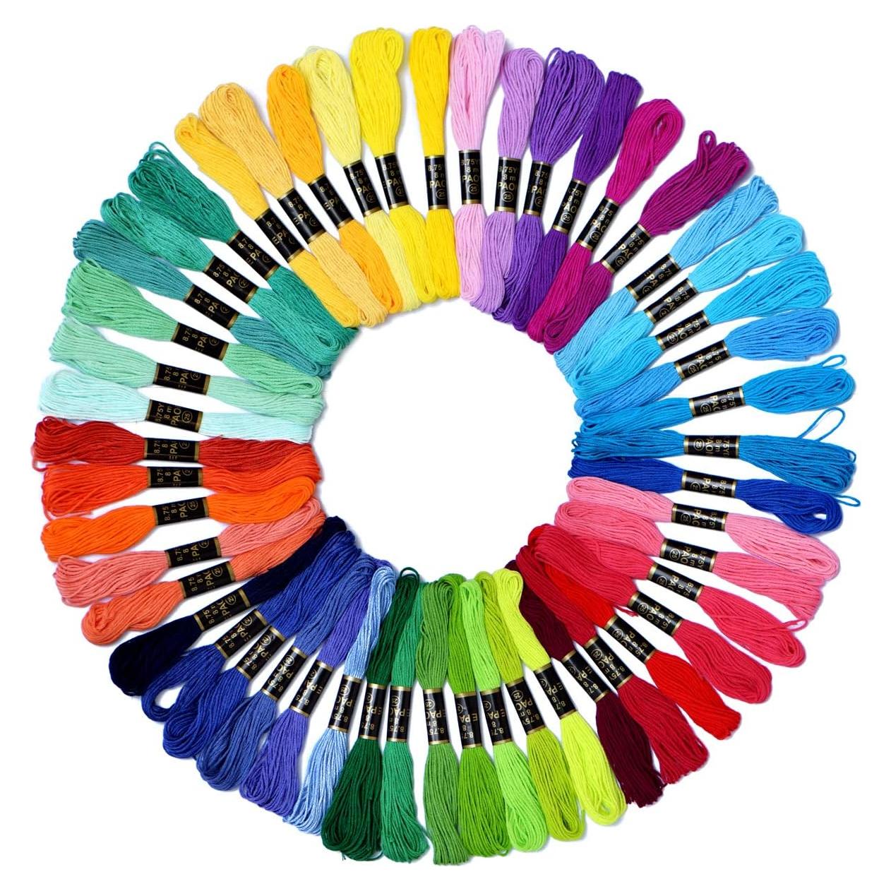 Hilo de Bordado Algodón 50 Colores Arcoíris LE PAON 800 cm