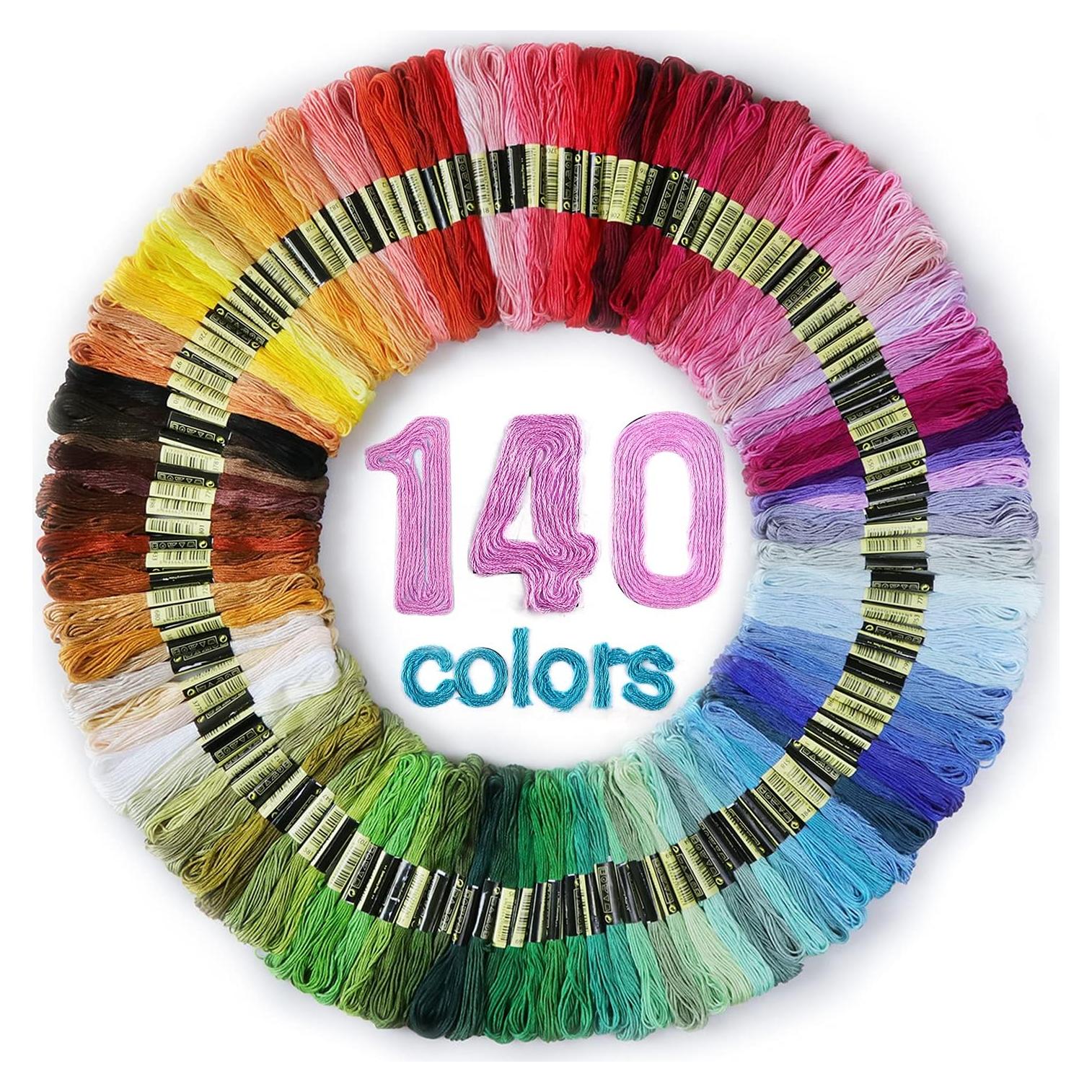 Hilo de Bordado LOVIMAG 140 Colores Algodón 8m para Manualidades