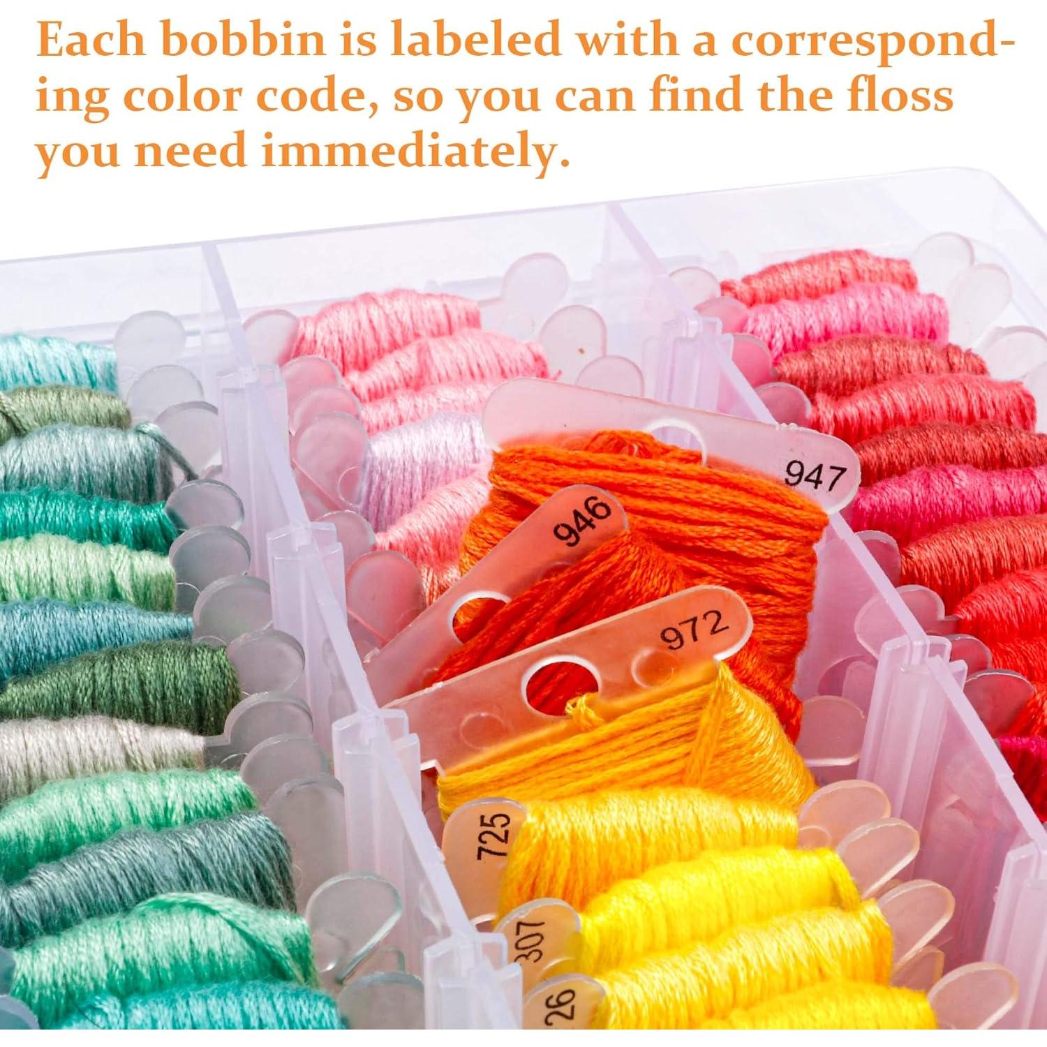 Set de Hilos de Bordado Inscraft 403 Piezas 250 Colores