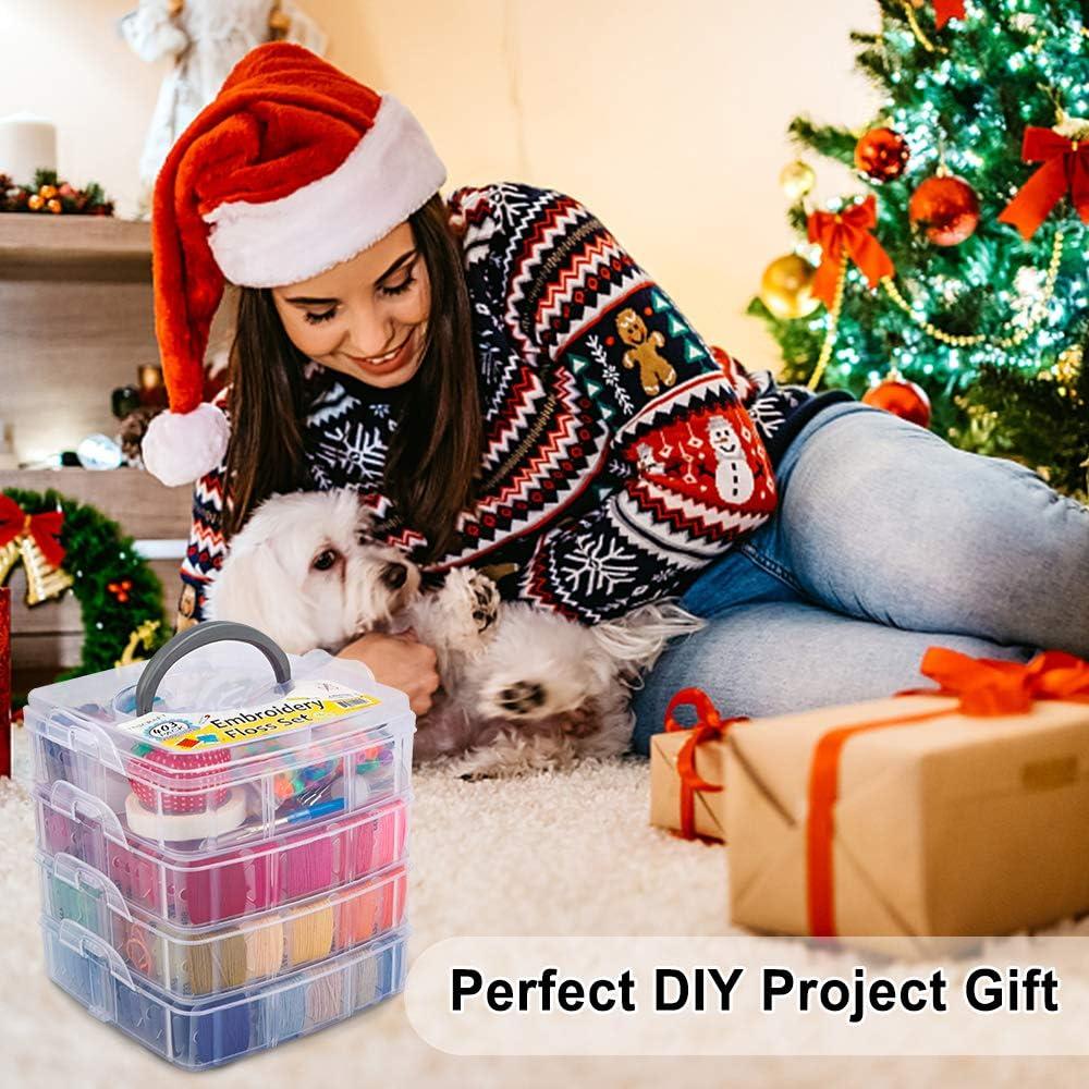 Set de Hilos de Bordado Inscraft 403 Piezas 250 Colores