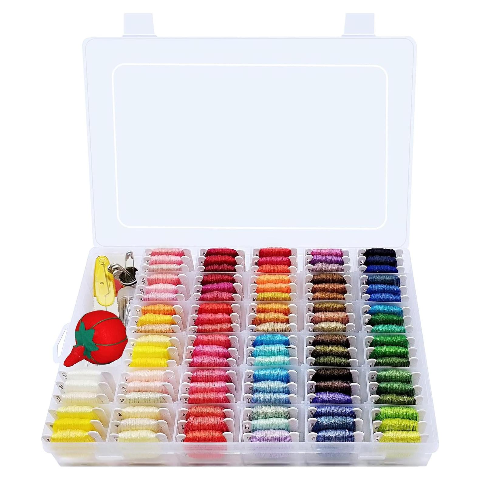 Kit de Bordado Peirich con 110 Hilos y Caja Organizadora