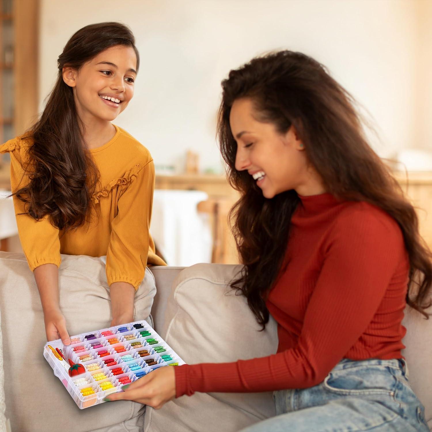 Kit de Bordado Peirich con 110 Hilos y Caja Organizadora