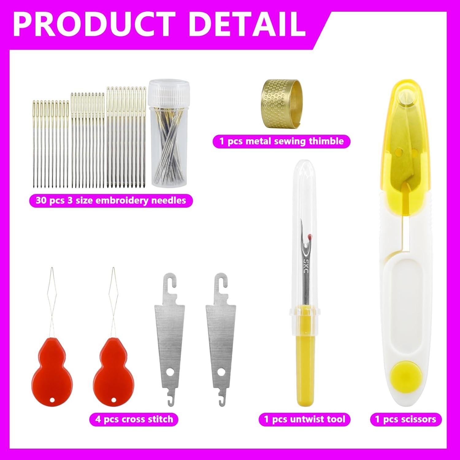 Kit de Hilo de Bordado Renashed 187 Piezas 150 Colores