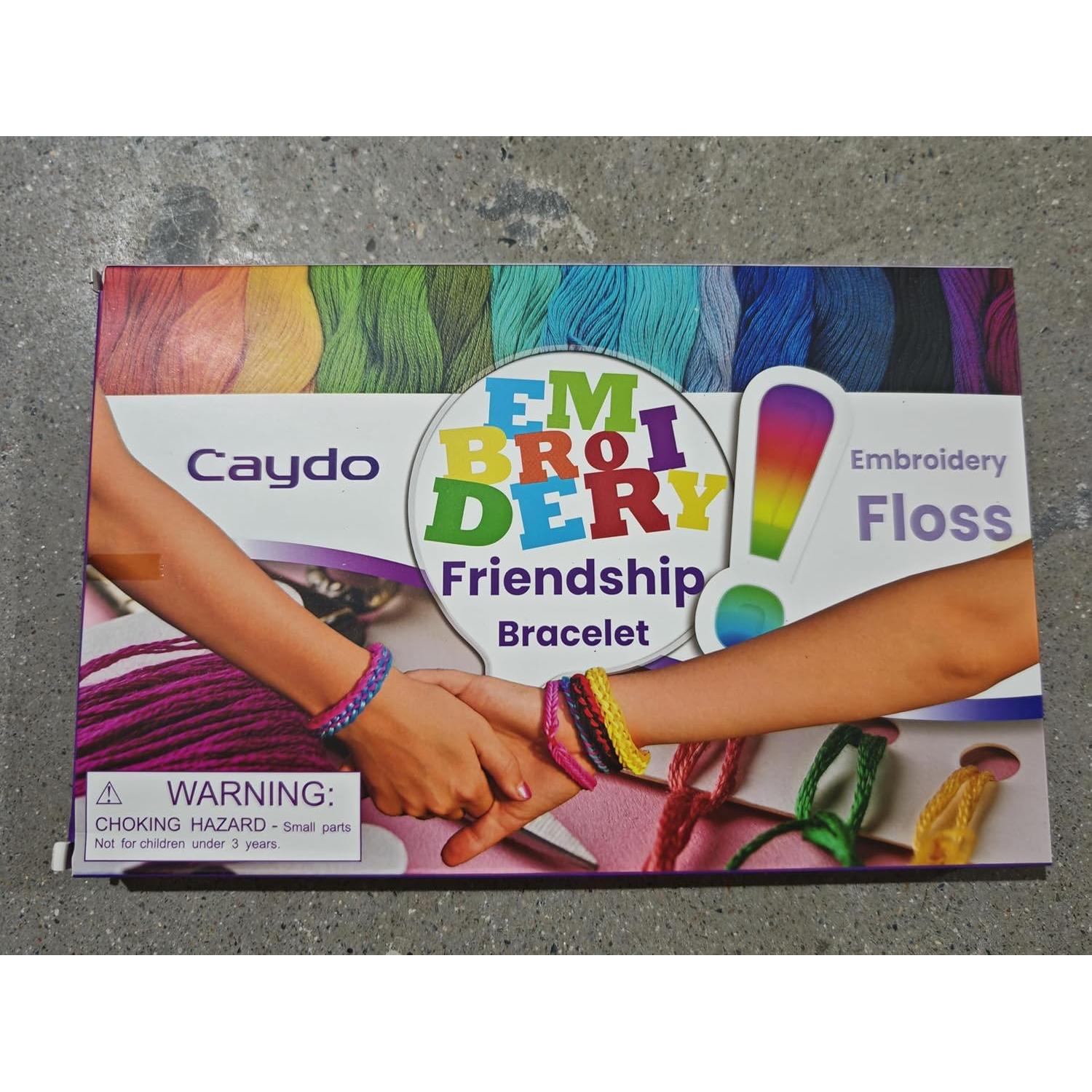 Caydo Kit de Hilo de Bordado 50 Madejas 12 Bobinas 22.23 cm