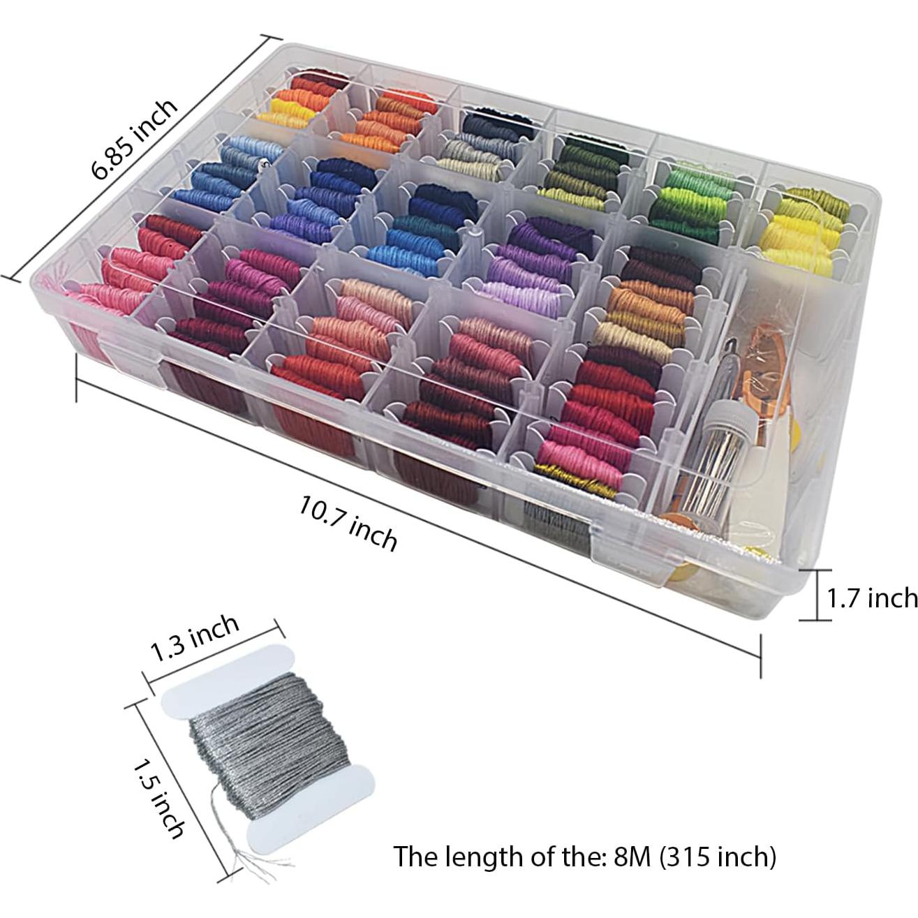 Kit de Hilo de Bordado 100% Algodón Renashed 96 Colores