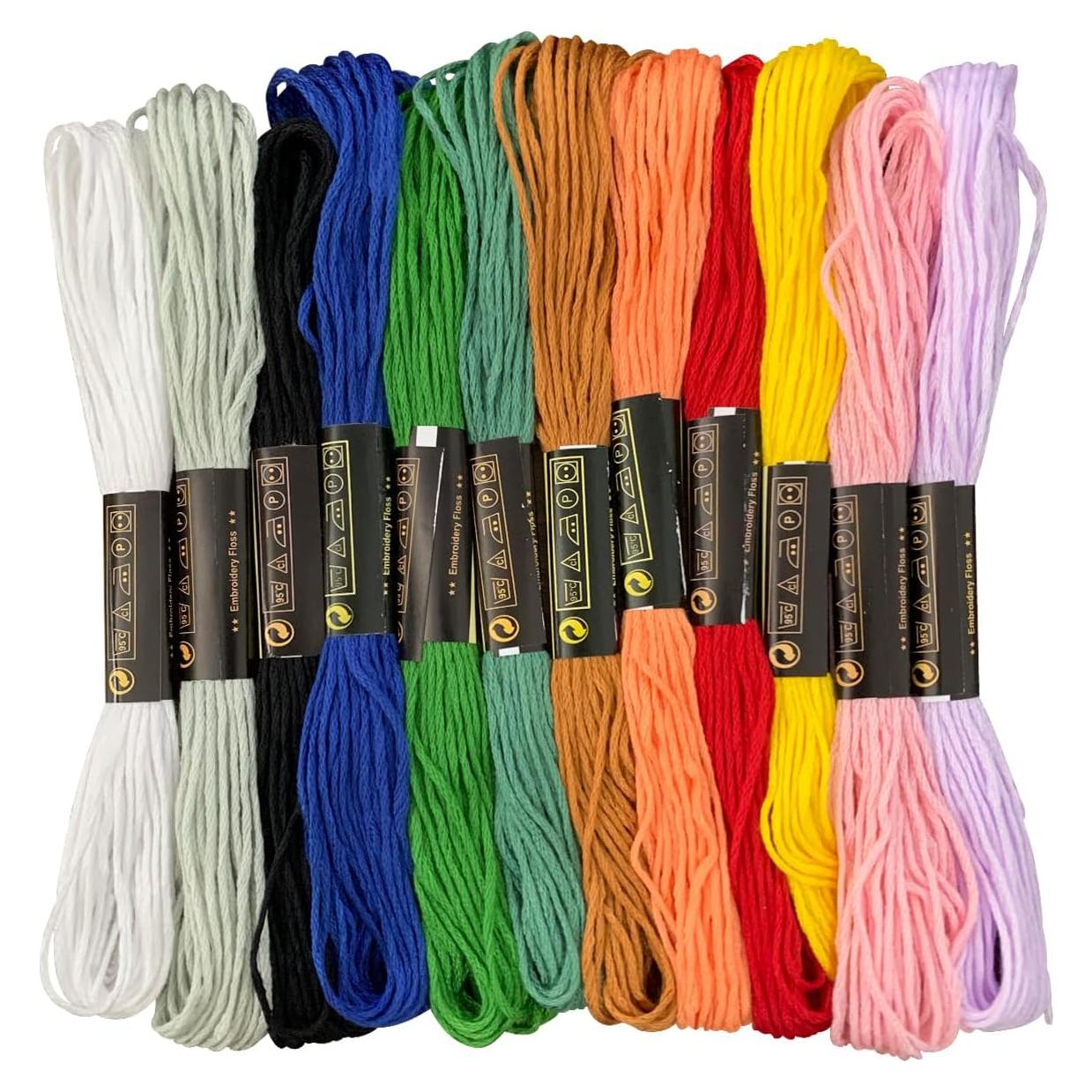 Hilo de Bordado Arcoíris Newkita - 12 Madejas 8m cada una