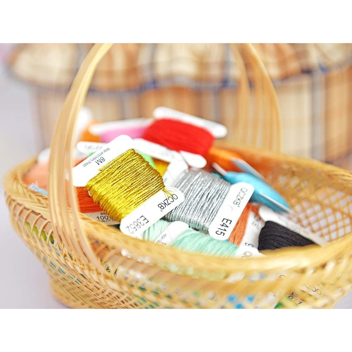 Hilo de Bordado Algodón Mercerizado QCZKB - 50 Bobinas 8m