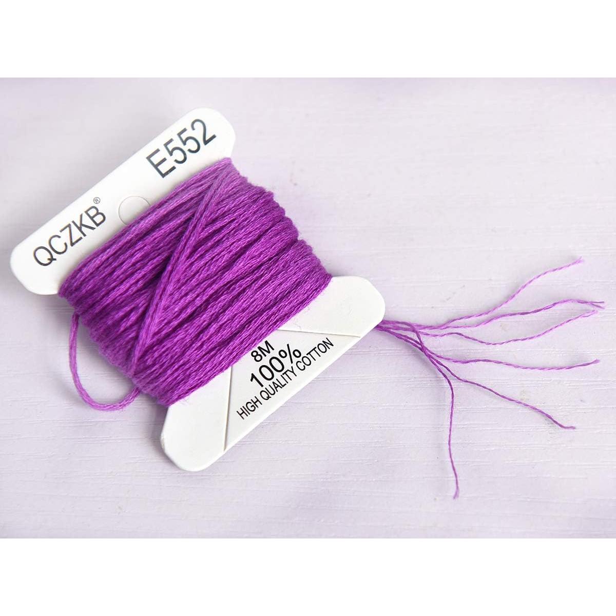 Hilo de Bordado Algodón Mercerizado QCZKB - 50 Bobinas 8m