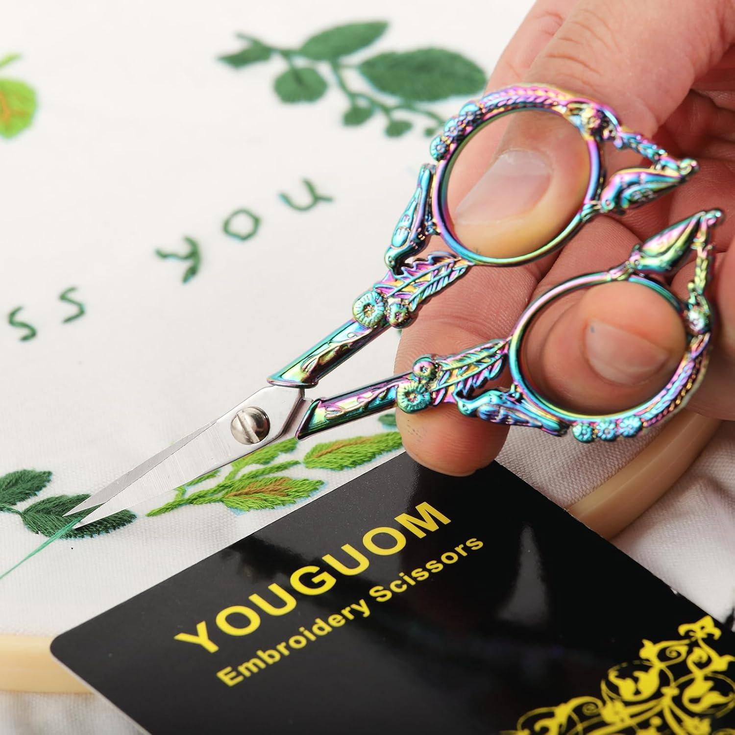 Tijeras de Bordado Vintage YOUGUOM Arcoíris 11.7cm