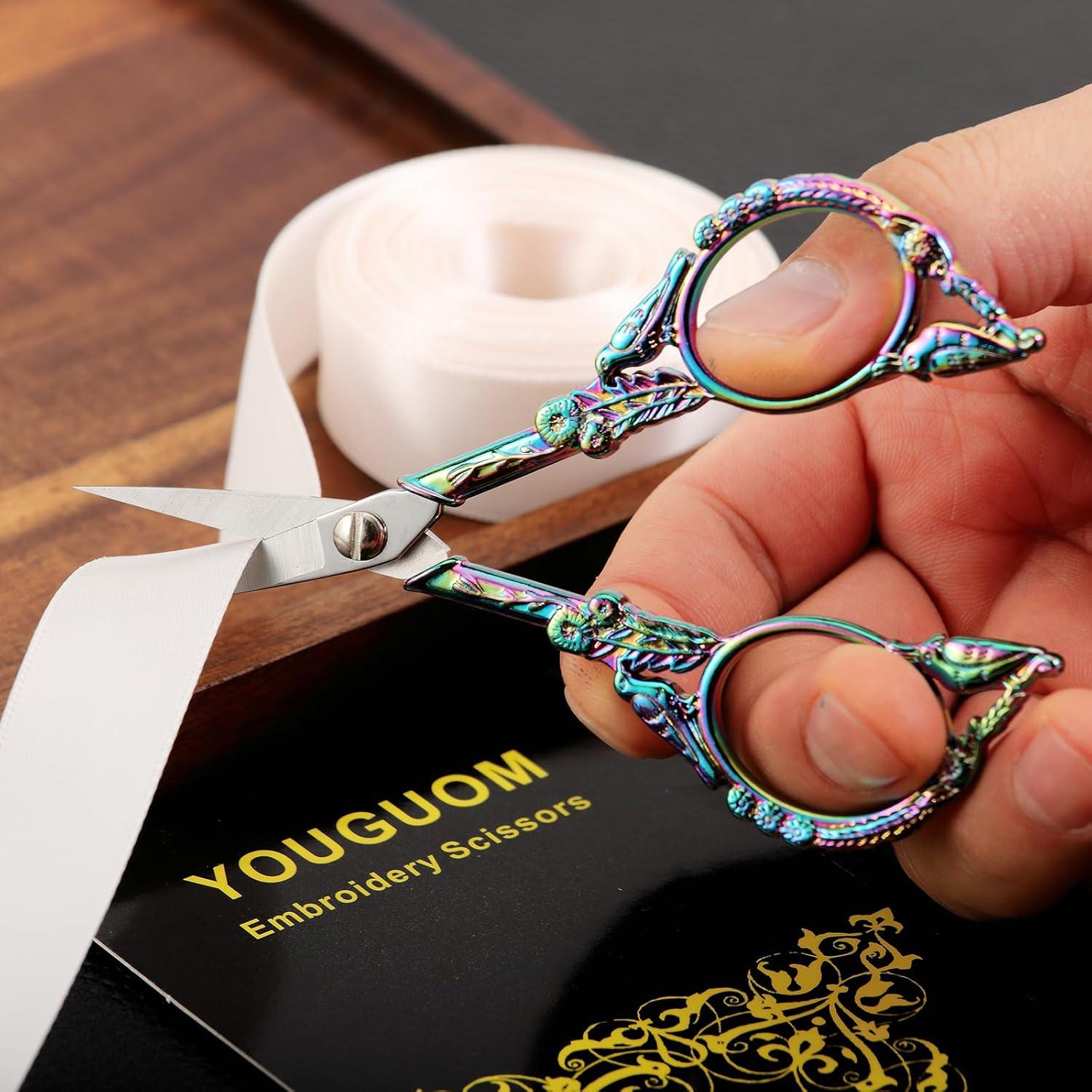 Tijeras de Bordado Vintage YOUGUOM Arcoíris 11.7cm