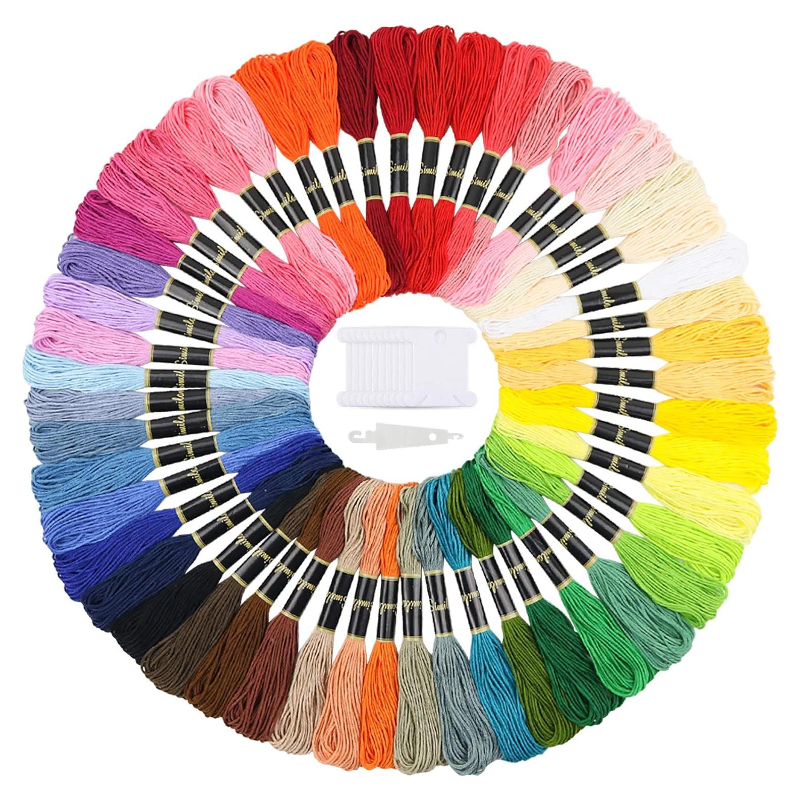 Hilo de Bordado Similane 50 Madejas Color Arcoíris 8m