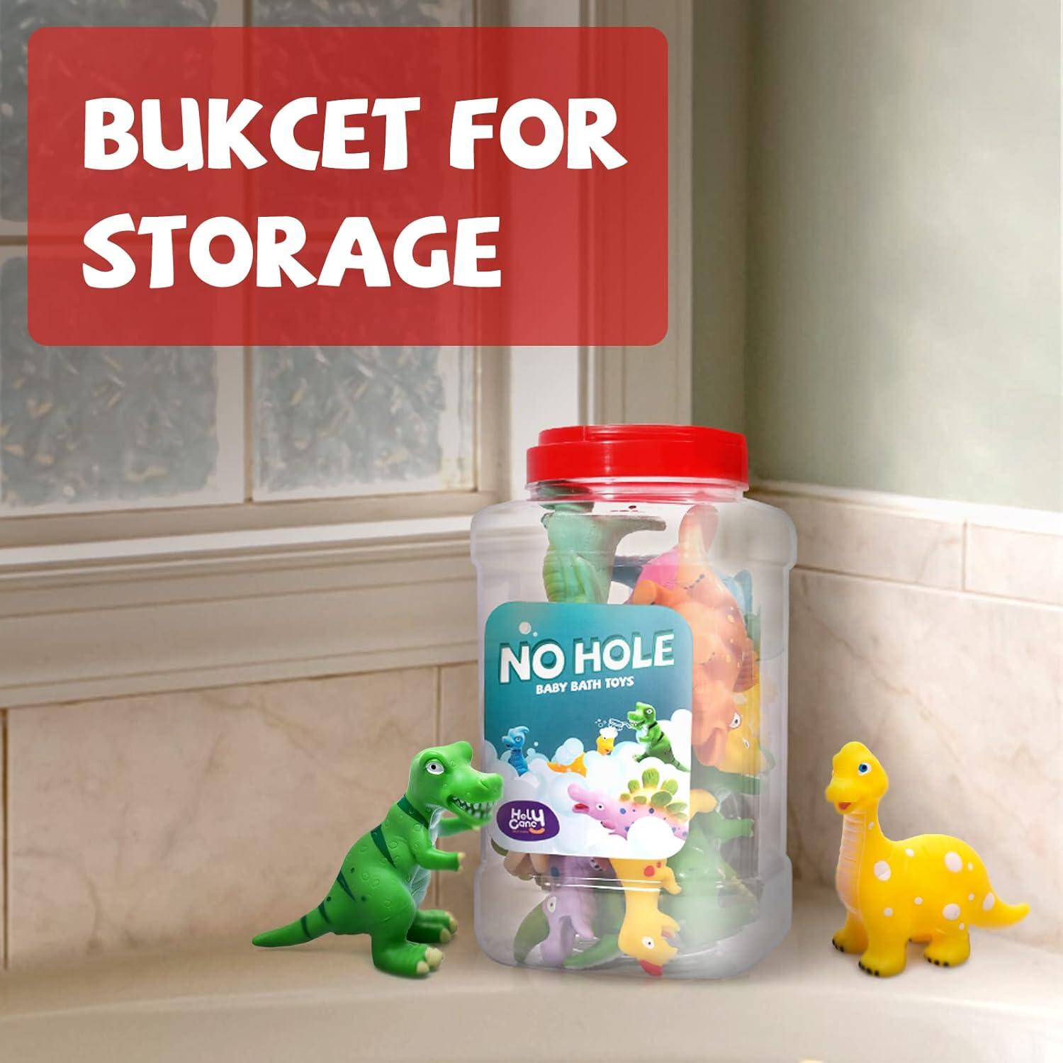 Juguetes de Baño Dinosaurios Hely Cancy 12 Piezas Sin Agujeros