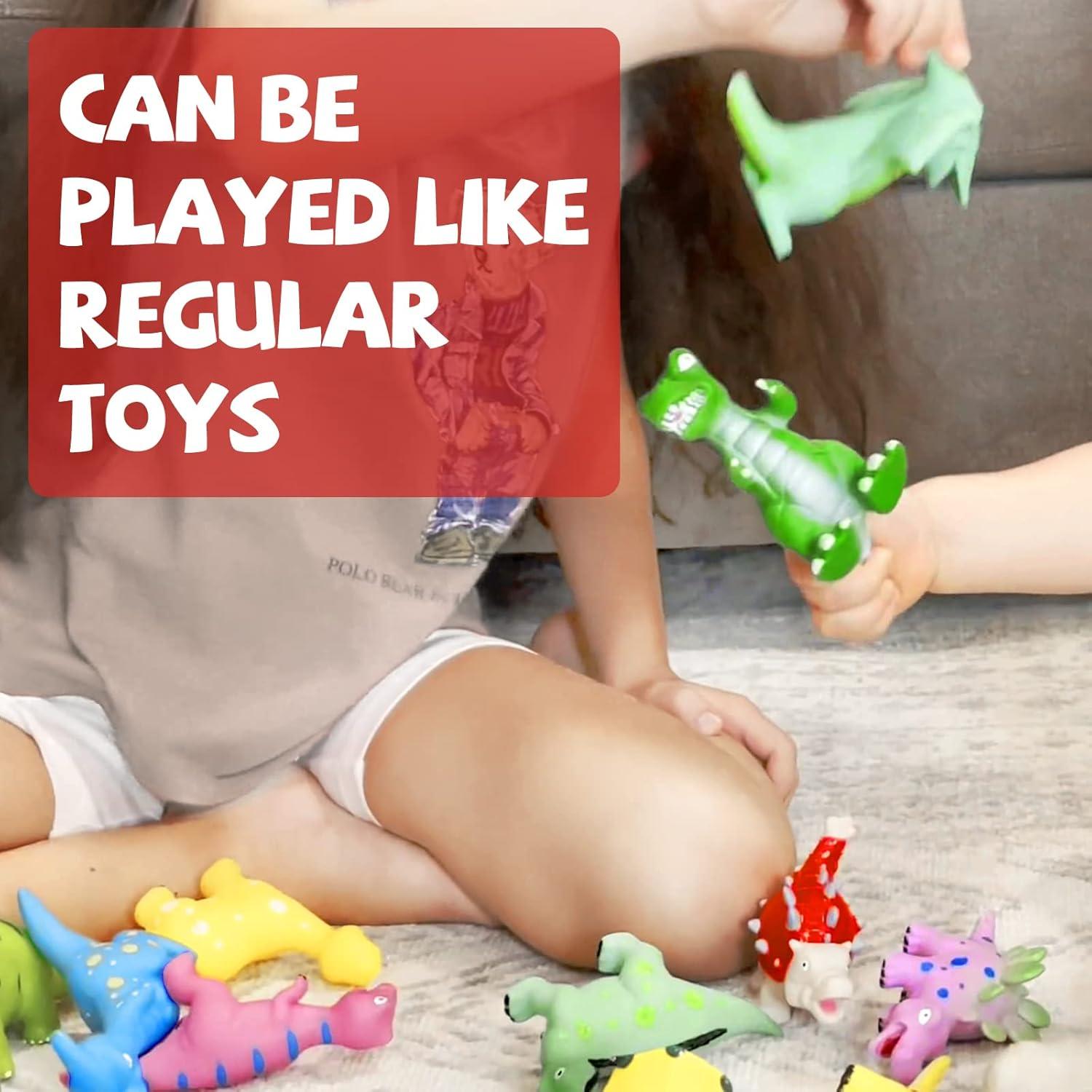 Juguetes de Baño Dinosaurios Hely Cancy 12 Piezas Sin Agujeros