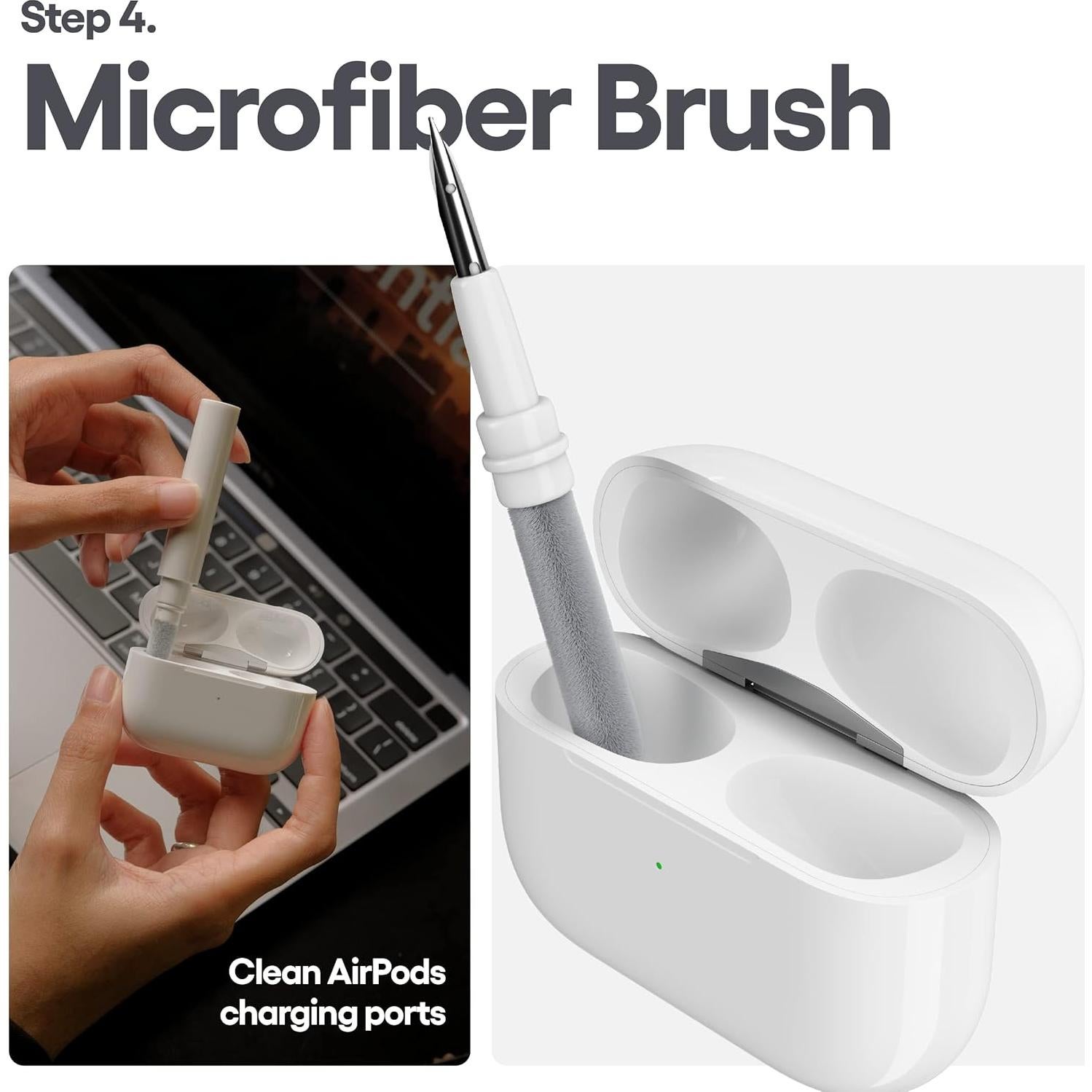 Kit de limpieza KeyBudz Air Care para AirPods y Pro - Blanco